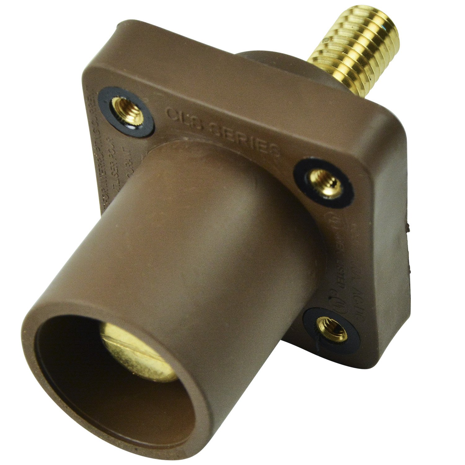 Marinco Power Products CLS40MRSB-F CLS 16 Series Panel Mount (400A/ 600V) 1.125 Threaded Stud; Male - Brown (F)
