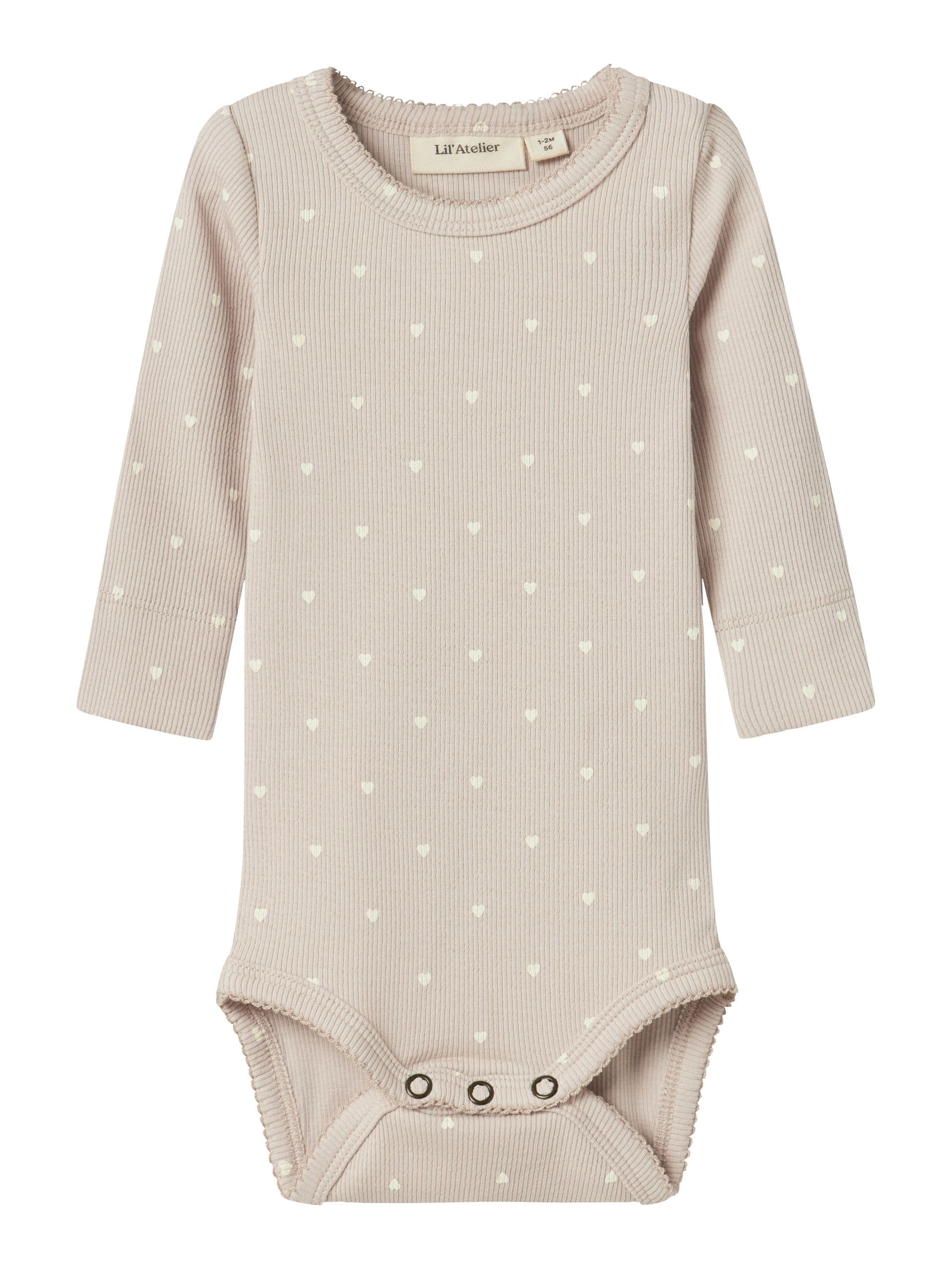 Lil' atelier baby Nbfgago Ls Slim Lil Noos Body damskie, Gray Morn, numeric_74