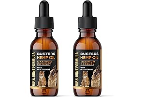 Busters Hip and Joint Hemp Oil for Dogs cats & pets, 2 months' worth