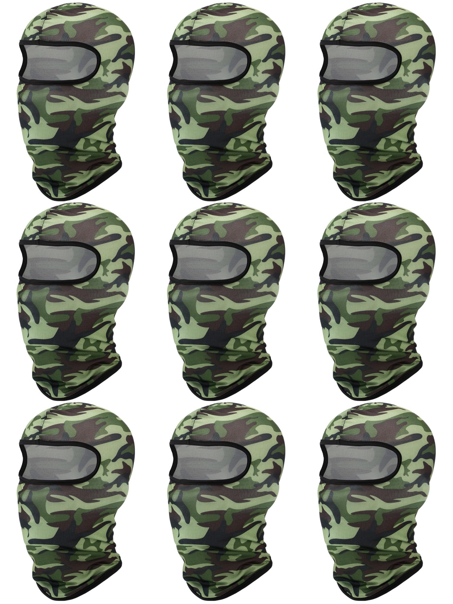 9 Pieces Ski Mask for Men Balaclava Face Mask Summer Face Mask Balaclava Full Face Mask Breathable Hood for Outdoor Use