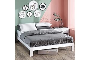 ZINUS Arnav White Full Size Bed Frame