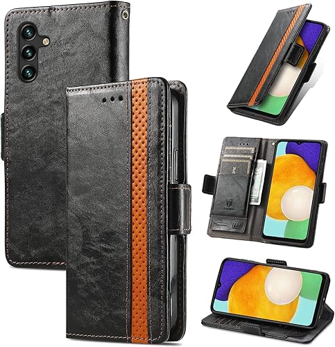 Miniatura 259 de Funda para Honor X7, Funda para Honor Play 30+ Plus Funda de piel sintética con ranuras para tarjetas Funda con soporte abatible Rojo