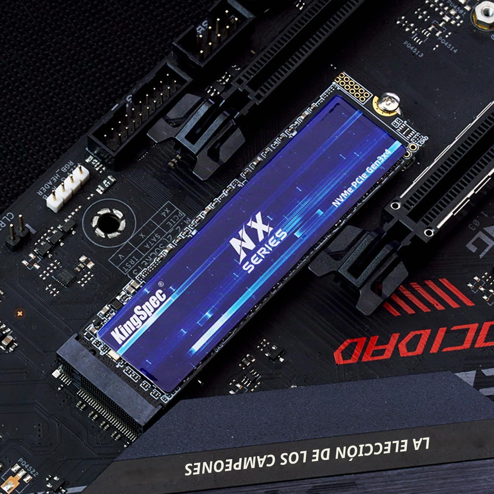 Kingspec NX Series Gen3x4 NVMe M.2 SSD de 1TB, hasta 3500 MB/s, Unidad Interna de Estado sólido 3D NAND Flash M2 2280, para Escritorio y portátil