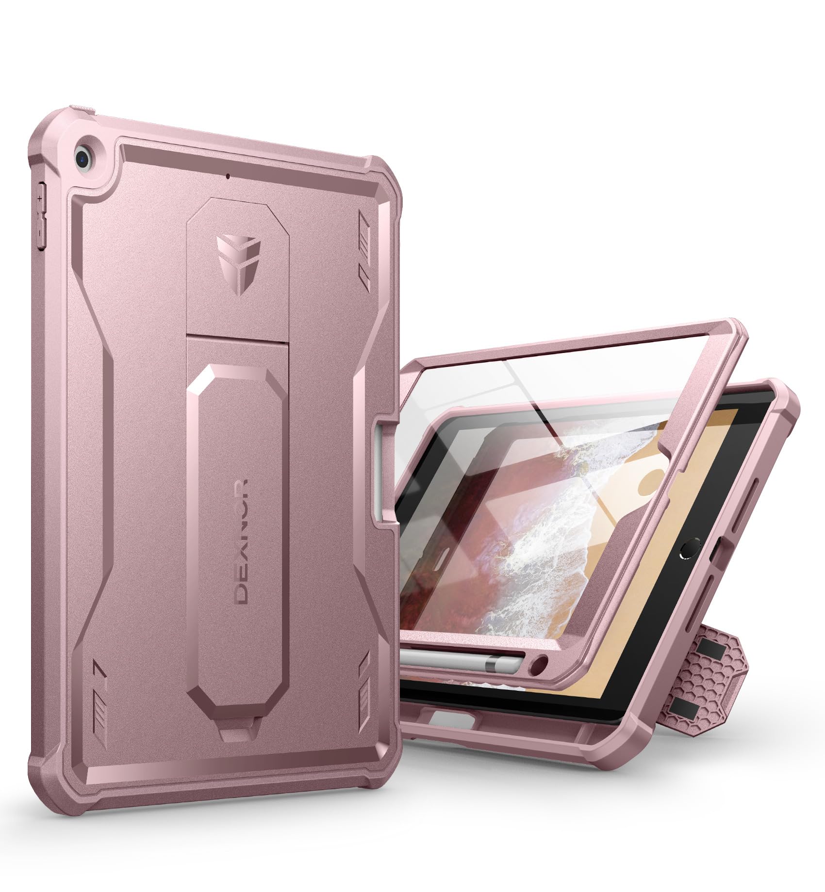 Dexnor for iPad 9.7 Inch 6th /5th Generation(2018/2017), [Built in Screen Protector & Kickstand] with Pen Holder Heavy Duty Shockproof Full Body