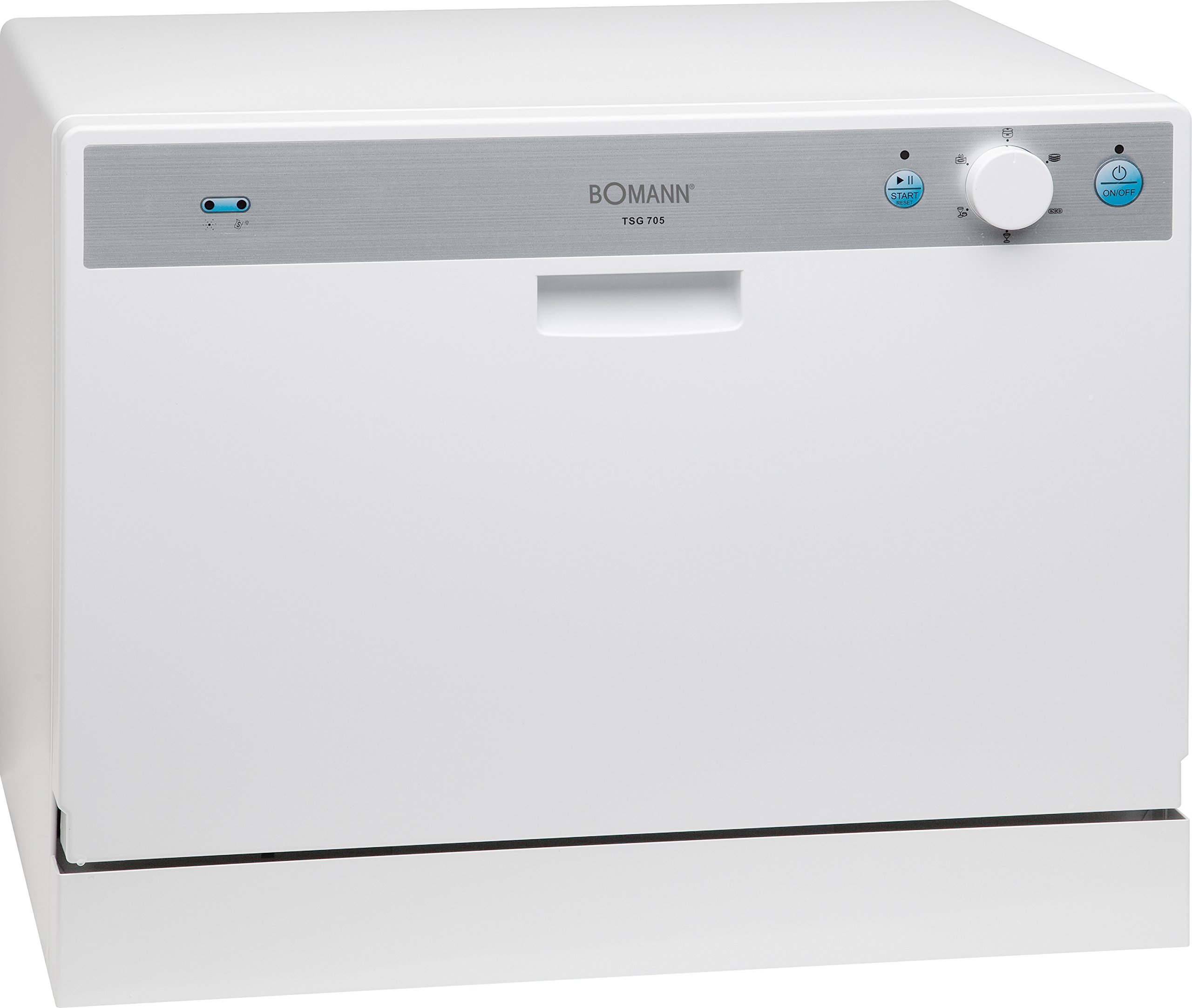Bomann TSG 705.1 - mała zmywarka (AA, pojemność dla 6 usług, 55 dB), kolor biały