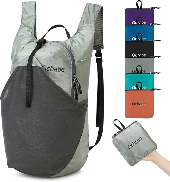 15L Small Packable Lightweight Backpack Hiking Daypack Water Resistant Foldable Outdoor Camping Travel Bag for Women Men
