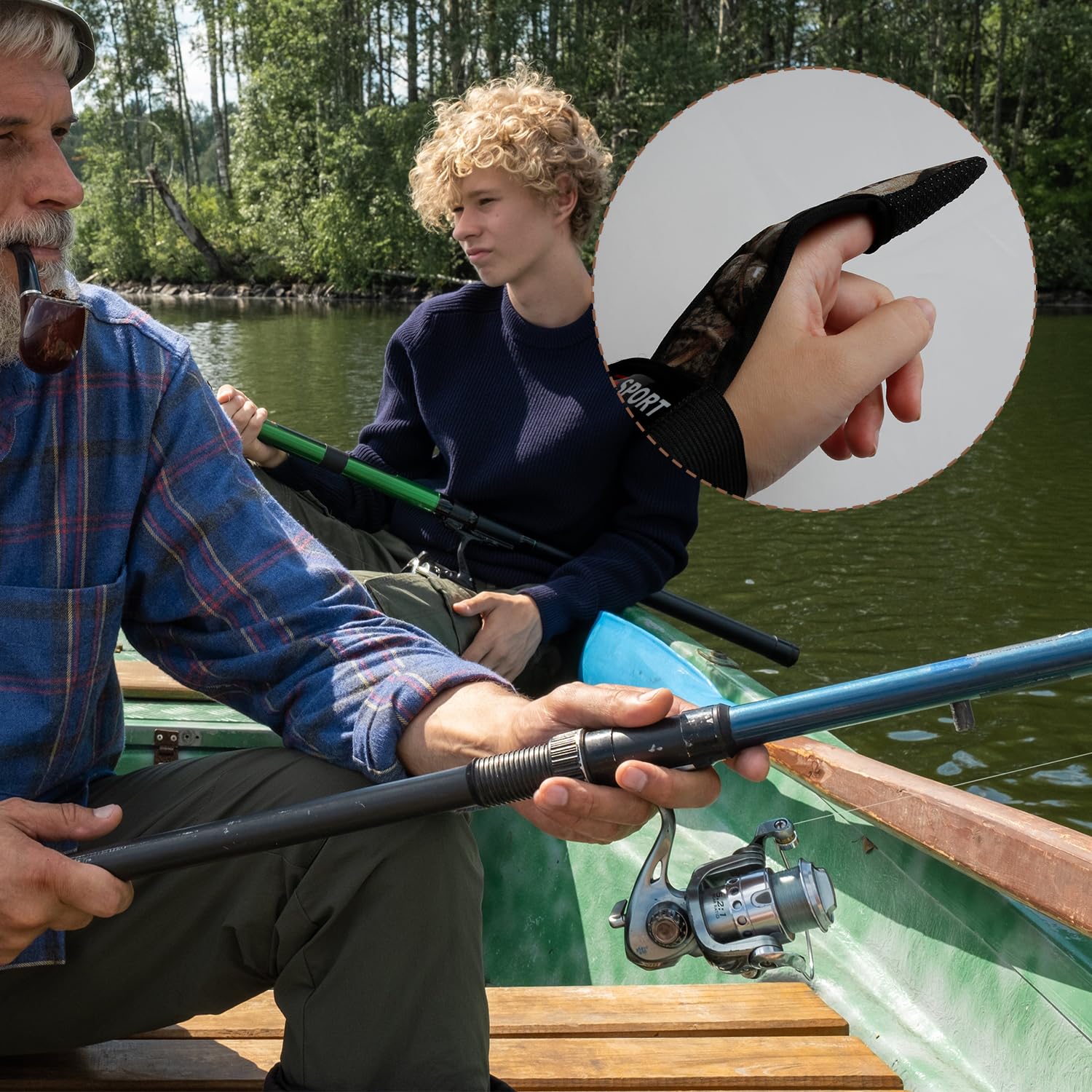 Tabanzhe 4 Pieces Single Finger Fishing Gloves - Image 3