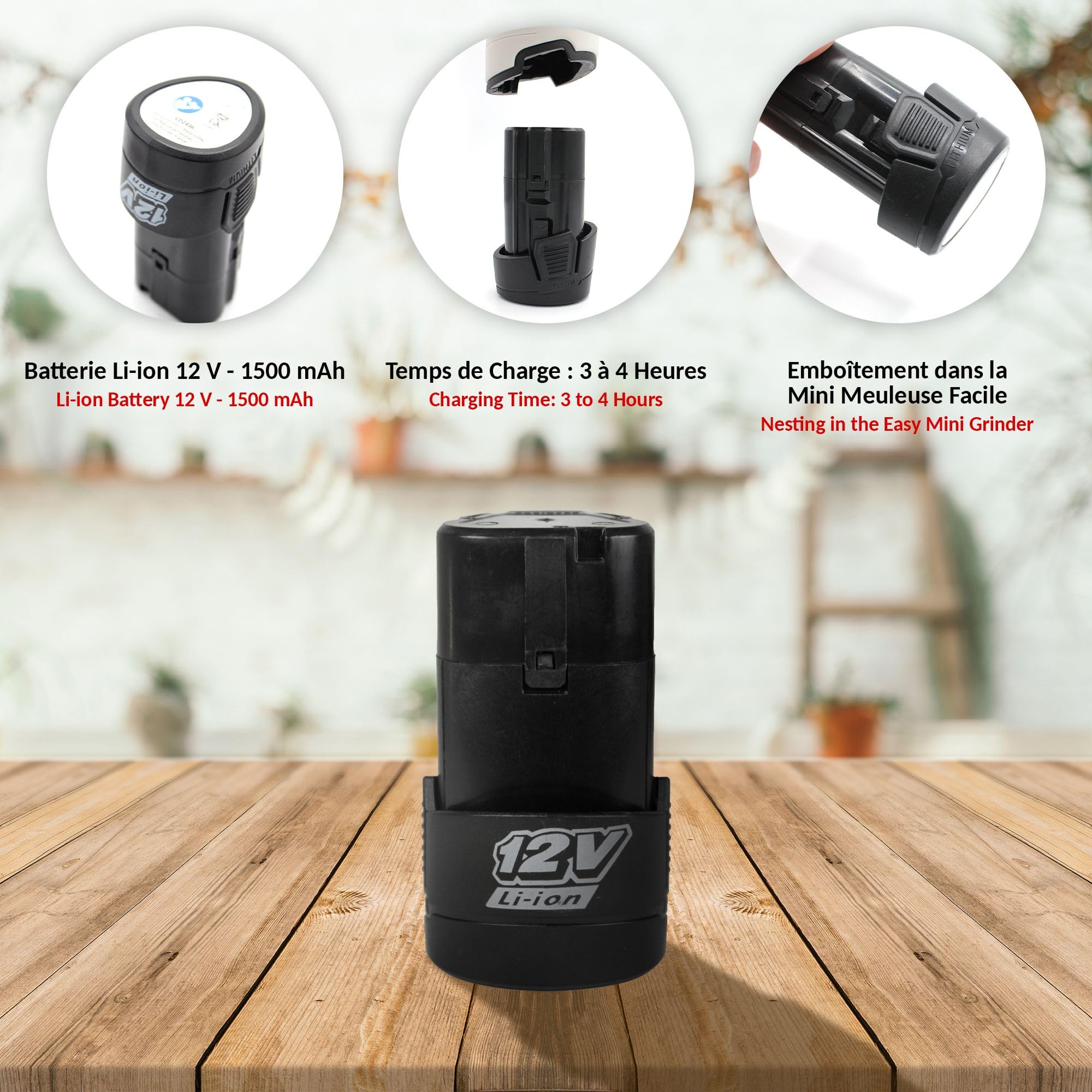 FISHTEC - Mini meuleuse d'angle sans fil 12 V - Disques 76 mm bois métal 19500 tr/min - Batterie rechargeable 1500 mAh compacte 0,9 kg - Découpe précise travaux de bricolage