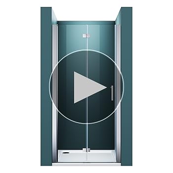 Bis.selectページ ELEGANT Bifold Frameless Glass Shower Door 32 in.W x 72 in.H