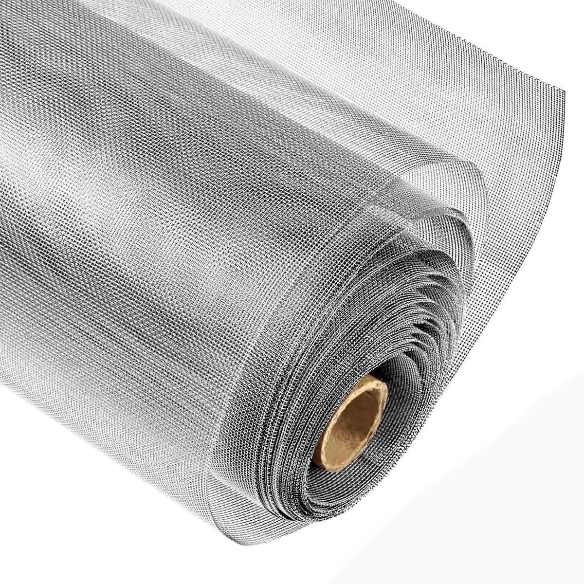 304 Stainless Steel Window Screen Mesh Roll, Durable Metal Window Screen, Window Screen Replacement Mesh for Door Porch Patio(59.05 in,65.6 ft)