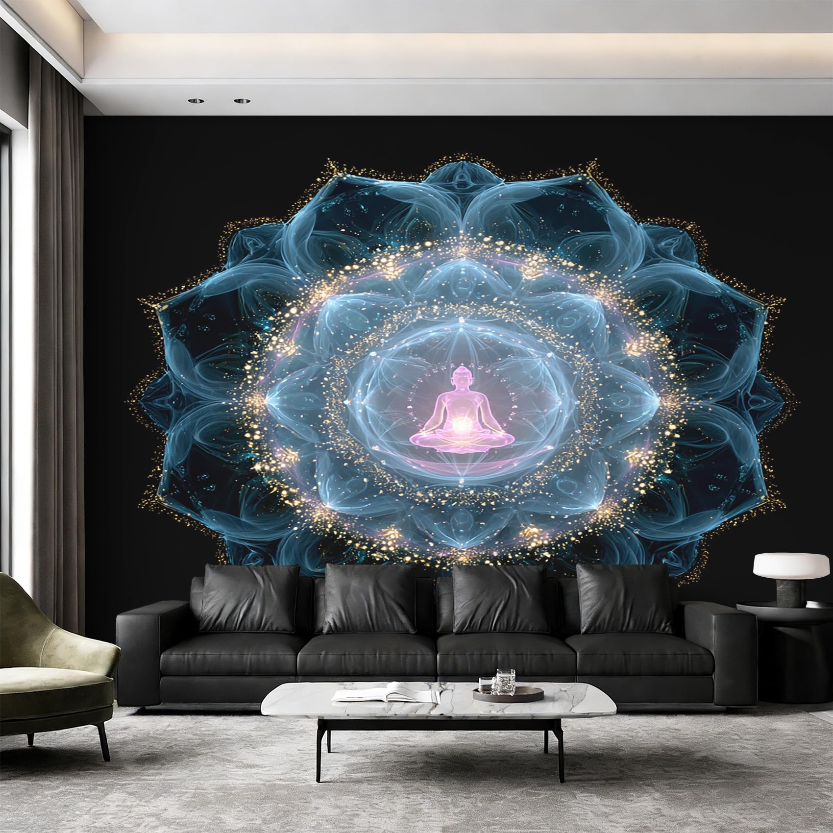 Papier Peint Mandala Intissé Décoration Murale Salon Chambre Fresque 400x280 cm