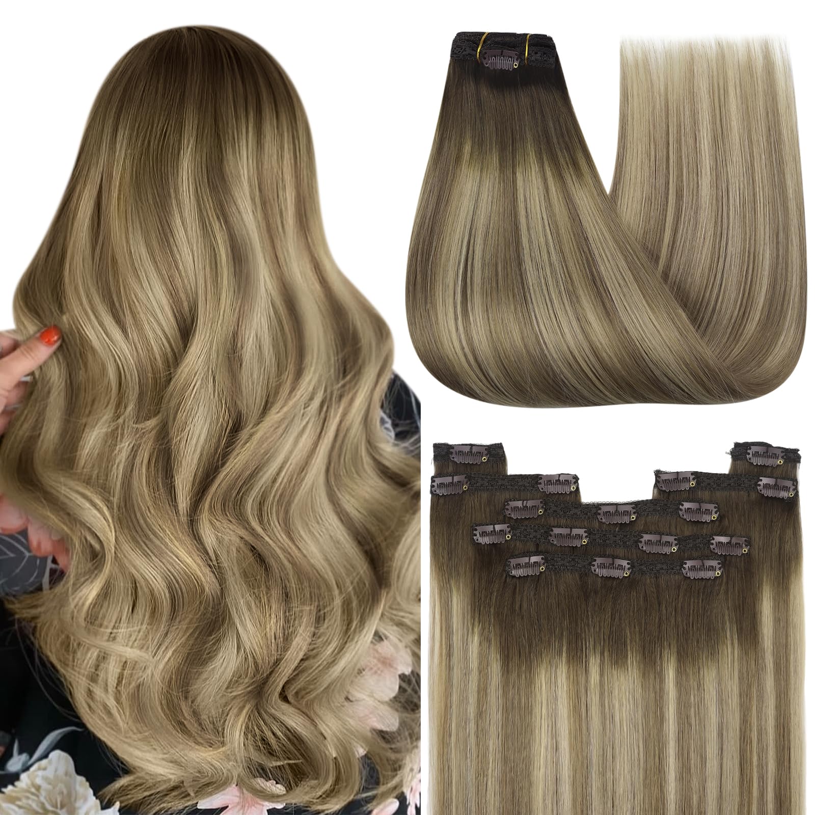 YoungSee Tape Hair Extensions Platinum Blonde 16In Tape in Hair Extensions Real Human Hair for Women 20pcs 50g Easy to Wear Hair Tape-in Extensions Blonde — view 63