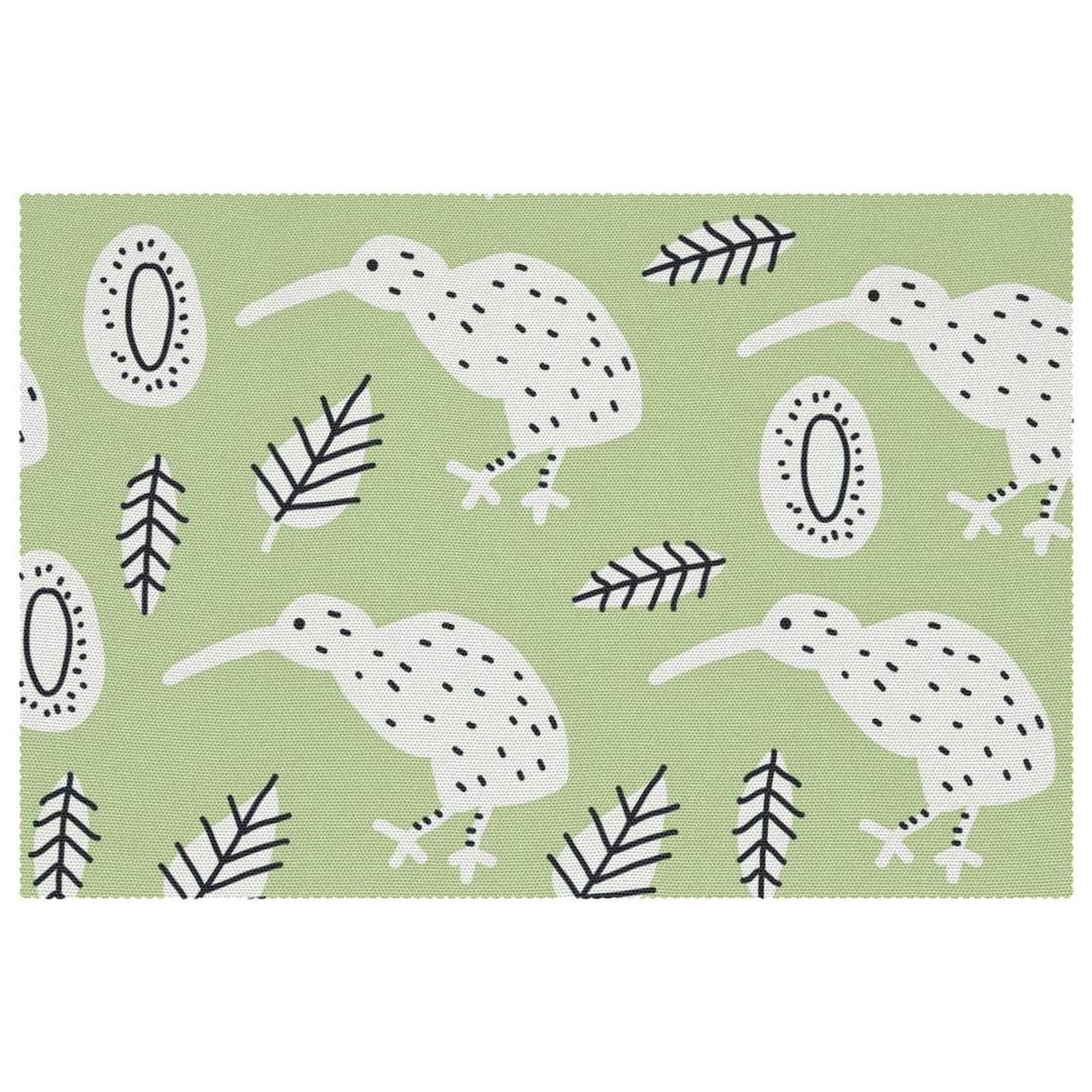 Set de table oiseau vert lot de 6 rectangulaire antidérapant résistant chaleur
