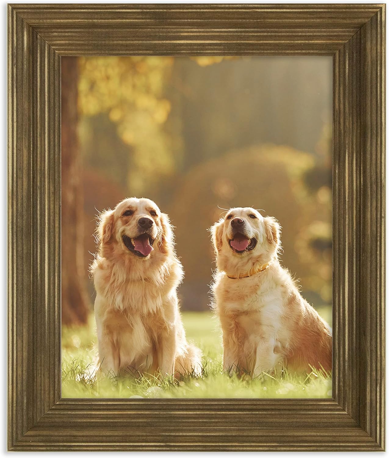 The Rusty Roof-Distressed Cimarron Saddle Stain-Solid Wood Picture Frame-10x12