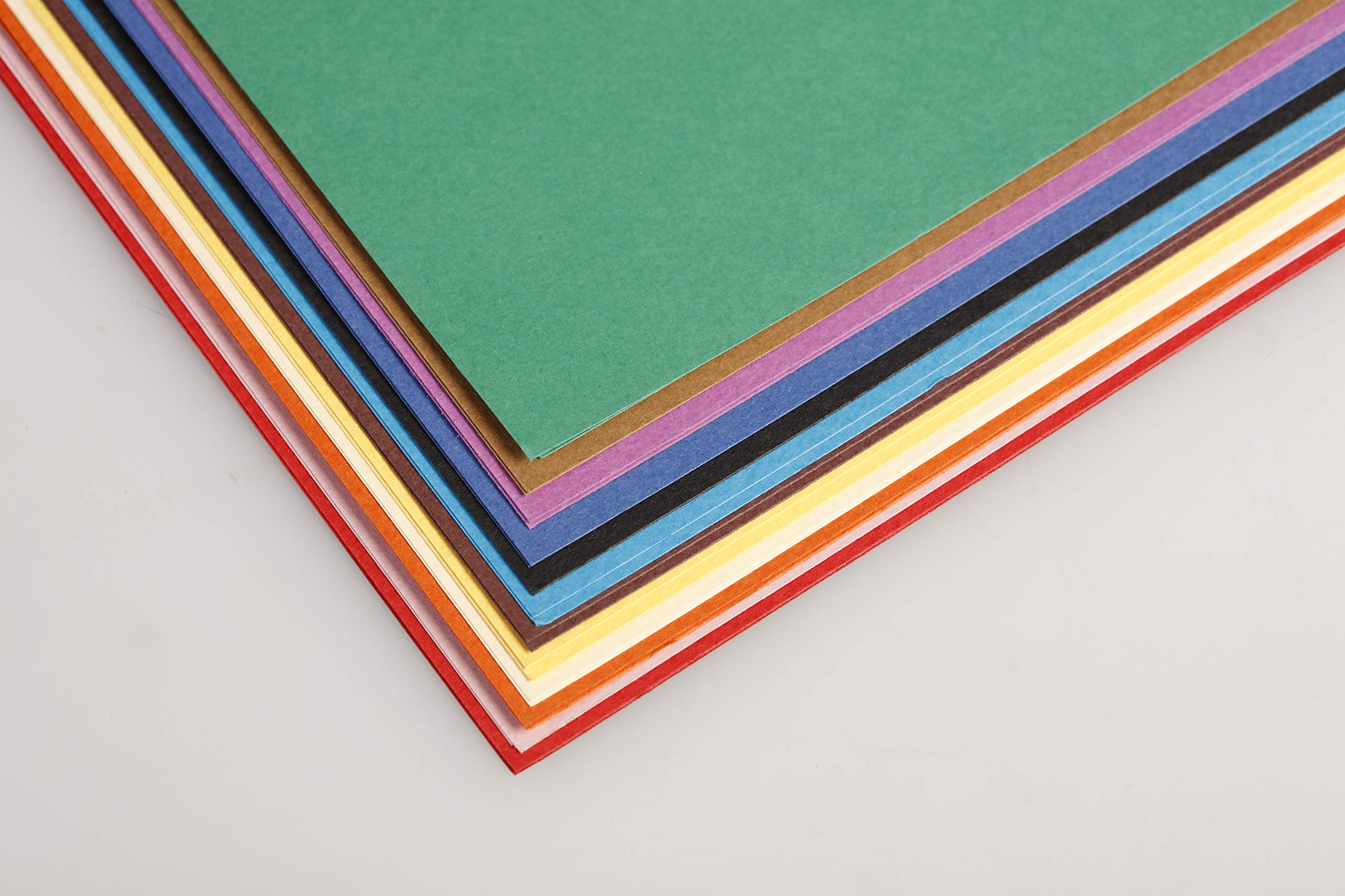 Clairefontaine - Ref 960552C - Tulipe Grained Coloured Drawing Paper (Pack 50 Sheets) - A3 (42 x 29.7cm) - 160gsm Paper - Assorted Bright Colours - Deep-Dyed, Pure Cellulose, Acid Free