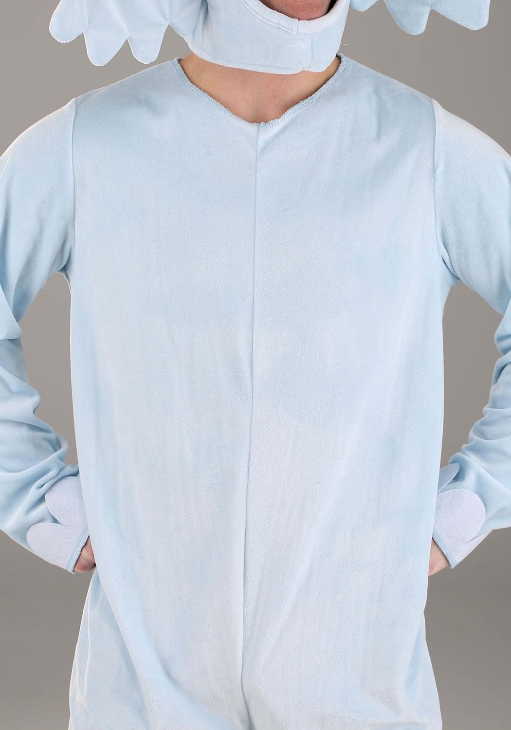Dr. Seuss Horton Adult Costume - Velour Jumpsuit with Headpiece, Sewn-On Tail, Officially Licensed - Image 5