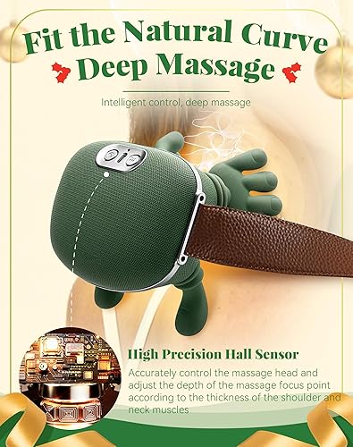 Miniatura 6 de TheraPalm Masajeador con calor amasado, calentamiento de doble zona, masaje de cuello y espalda 4D, masajeador de cuello y espalda, masajeador de