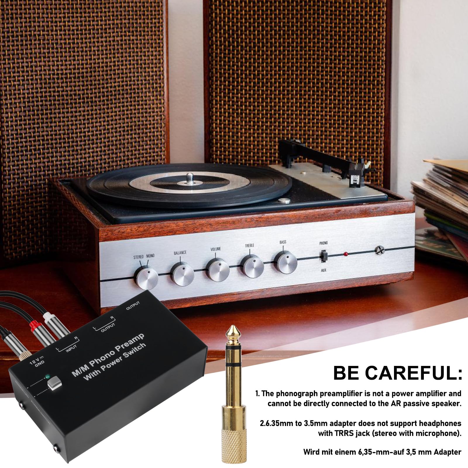 HiFi Tubo Vuoto MM/MC Preamplificatore Stadio Phono Mini Classe A