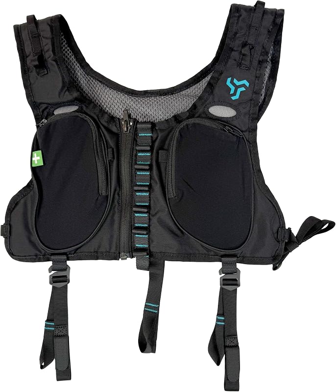 Notch Chester DLX Multi-Function Chest Harness for SRS and Storage (99714) | Breathable Airmesh Fabric, 7 Center Daisy Chain Loops, Compatible with most 1.5L Hydration Reservoirs
