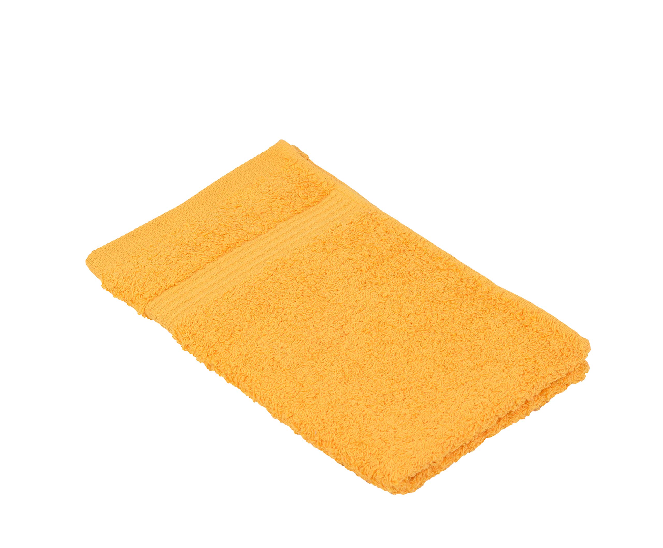 Gözze - Set of 4 New York Guest Towels, Luxuriously Soft and Absorbent, 100% Cotton, 30 x 50 cm - Yellow