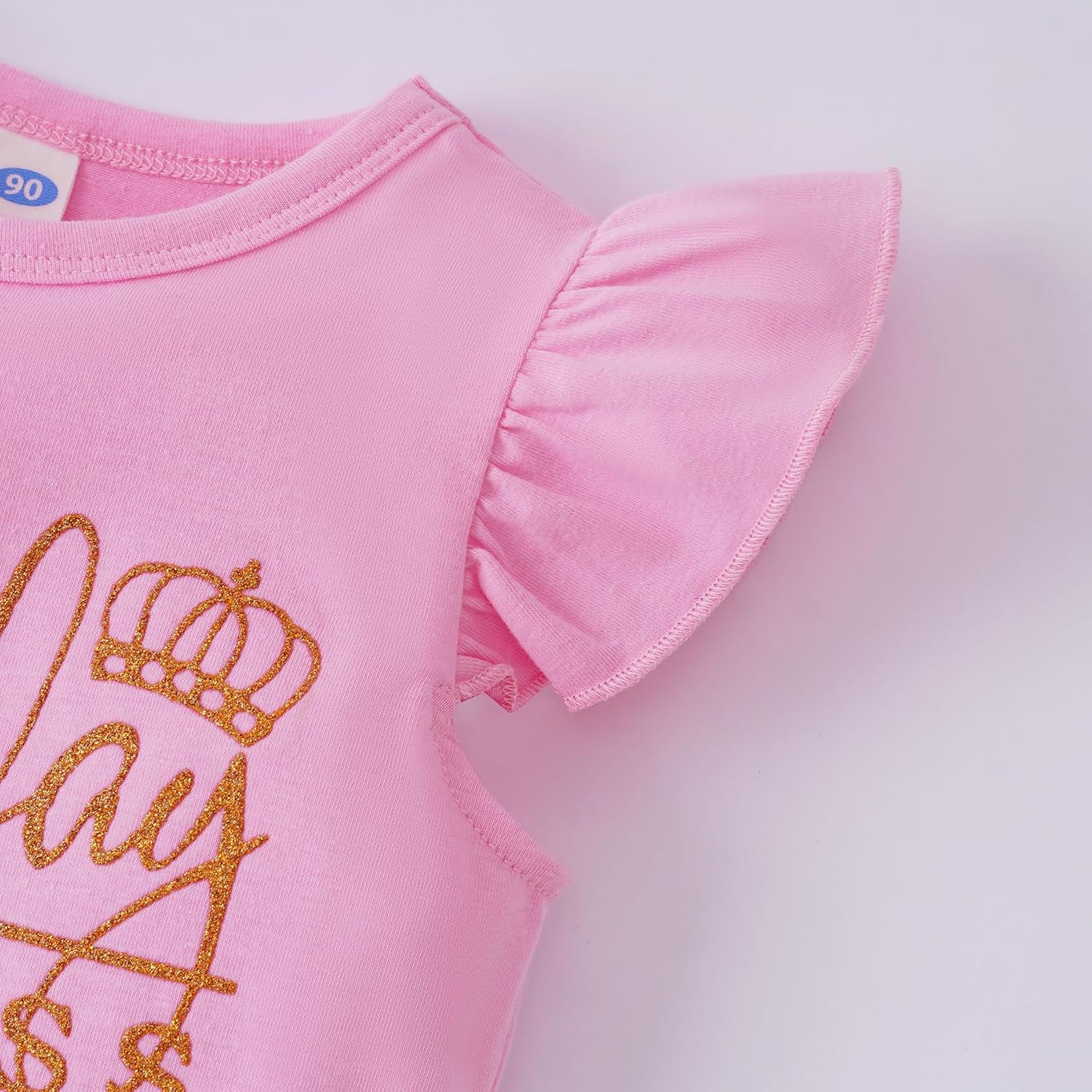 LYSMuch Girls Birthday Outfit Birthday Girls Shirt Princess Tutu Tulle Skirt Headband - Image 4