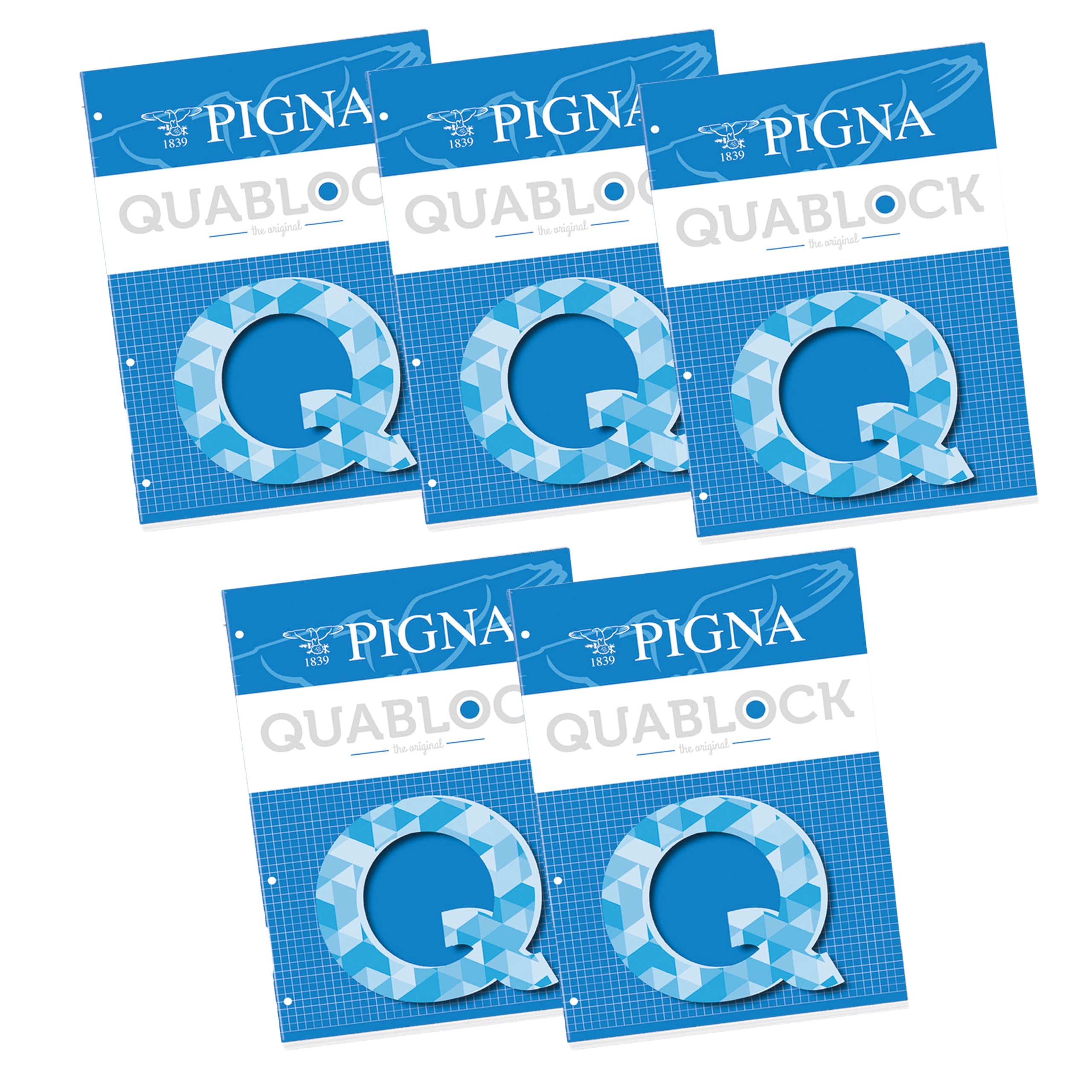 Pigna 00609775M Collated Block with 4 Holes A4 50 Sheets (Pack of 5)