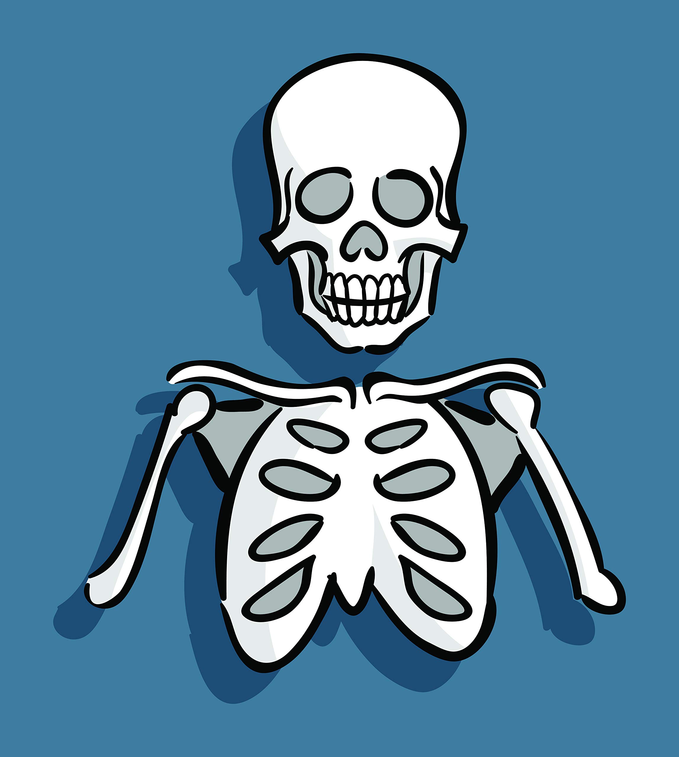 Scary Cartoon Skeleton