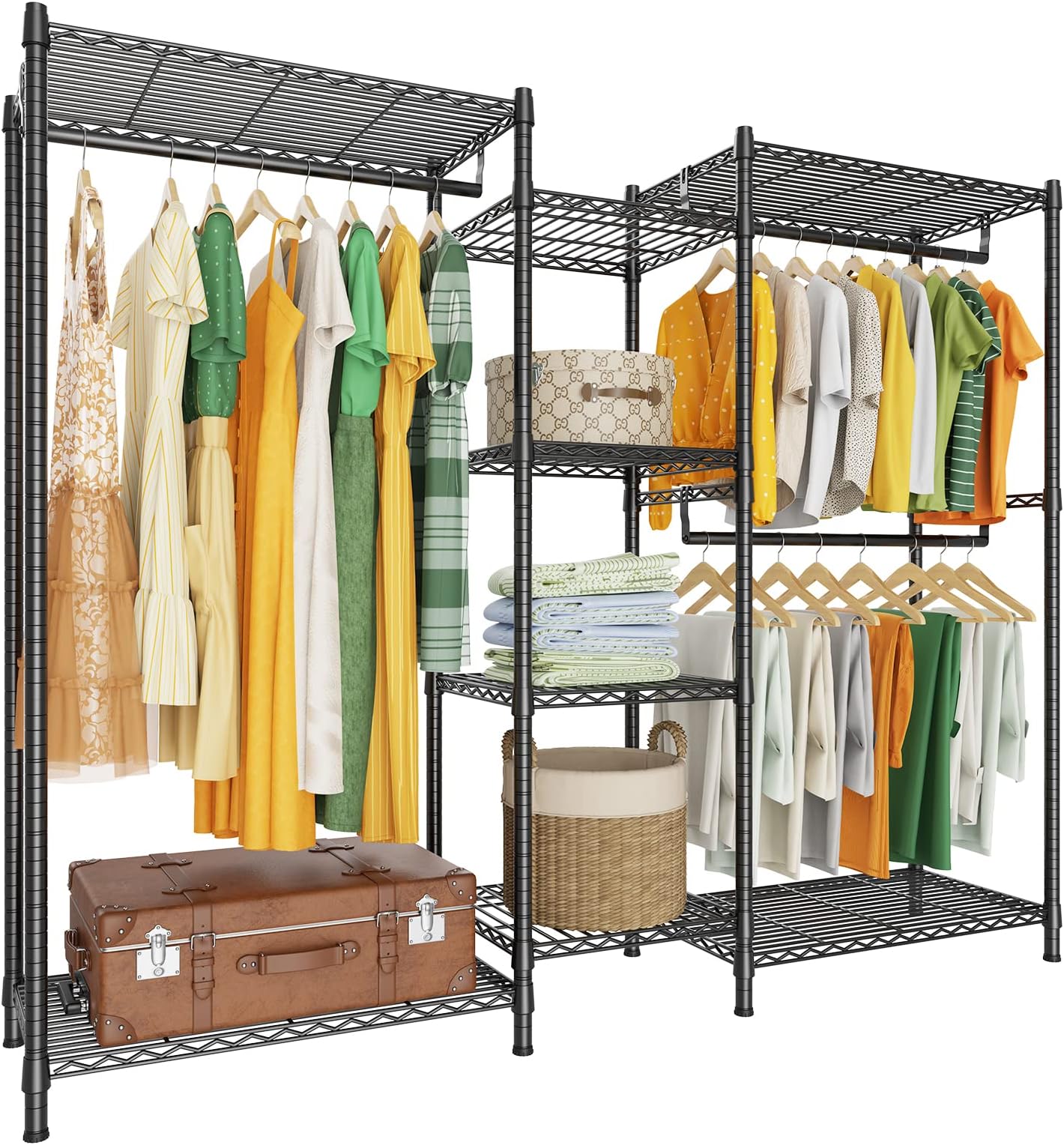 Muzerdo Heavy Duty Clothes Rack and Wardrobe Closet Storage