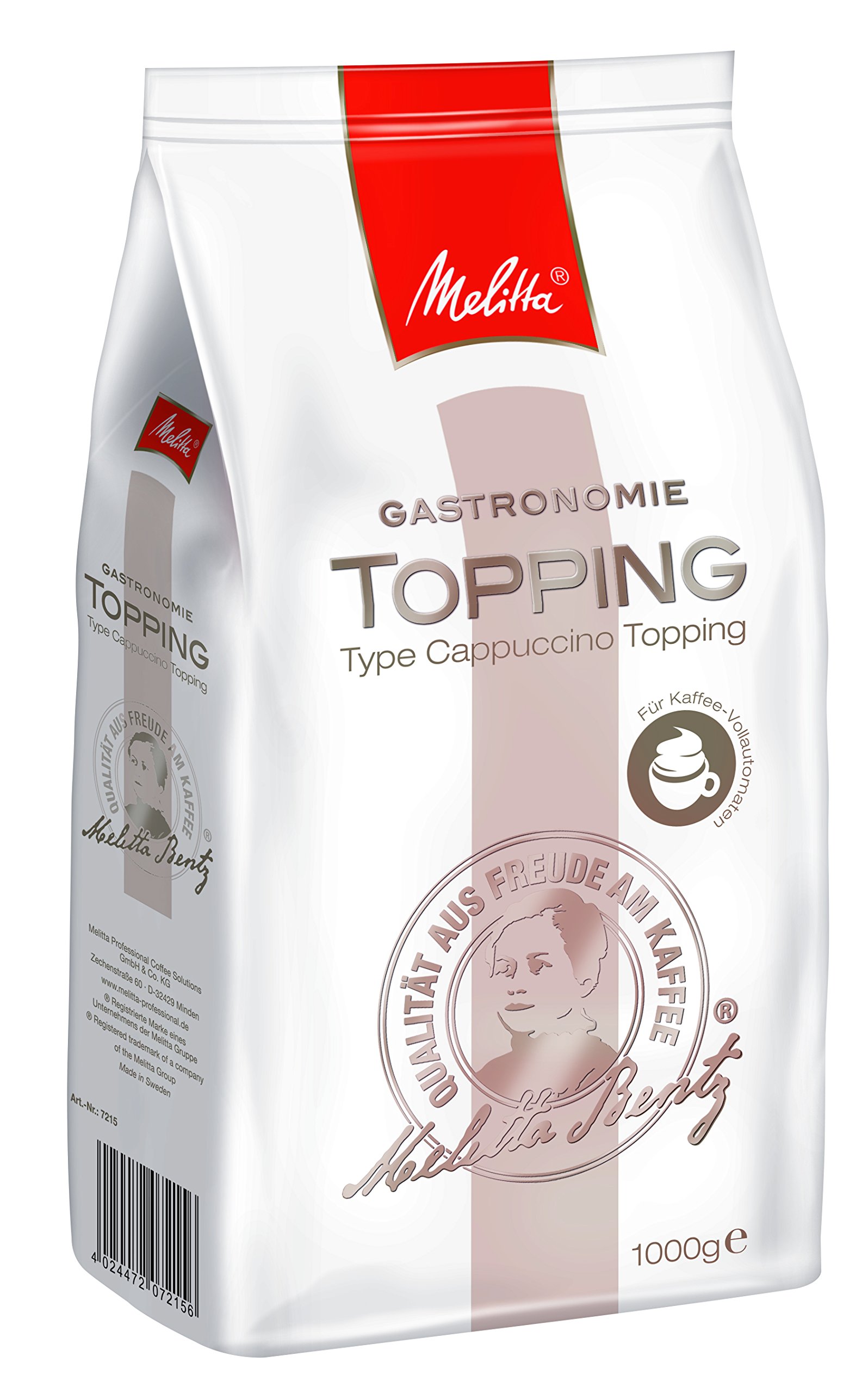 Melitta Topping für Kaffee-Vollautomaten, Pulverförmig, Kaffeeweißer, 5 x 1 kg
