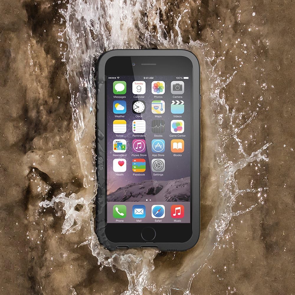 TETHYS Protective Waterproof Case [Ultra Series] for iPhone 6 (4.7")[Black] Built-in Screen Protector - Slimmest Profile with Capability of Waterproof,Shockproof,SandPROOF,Snowproof