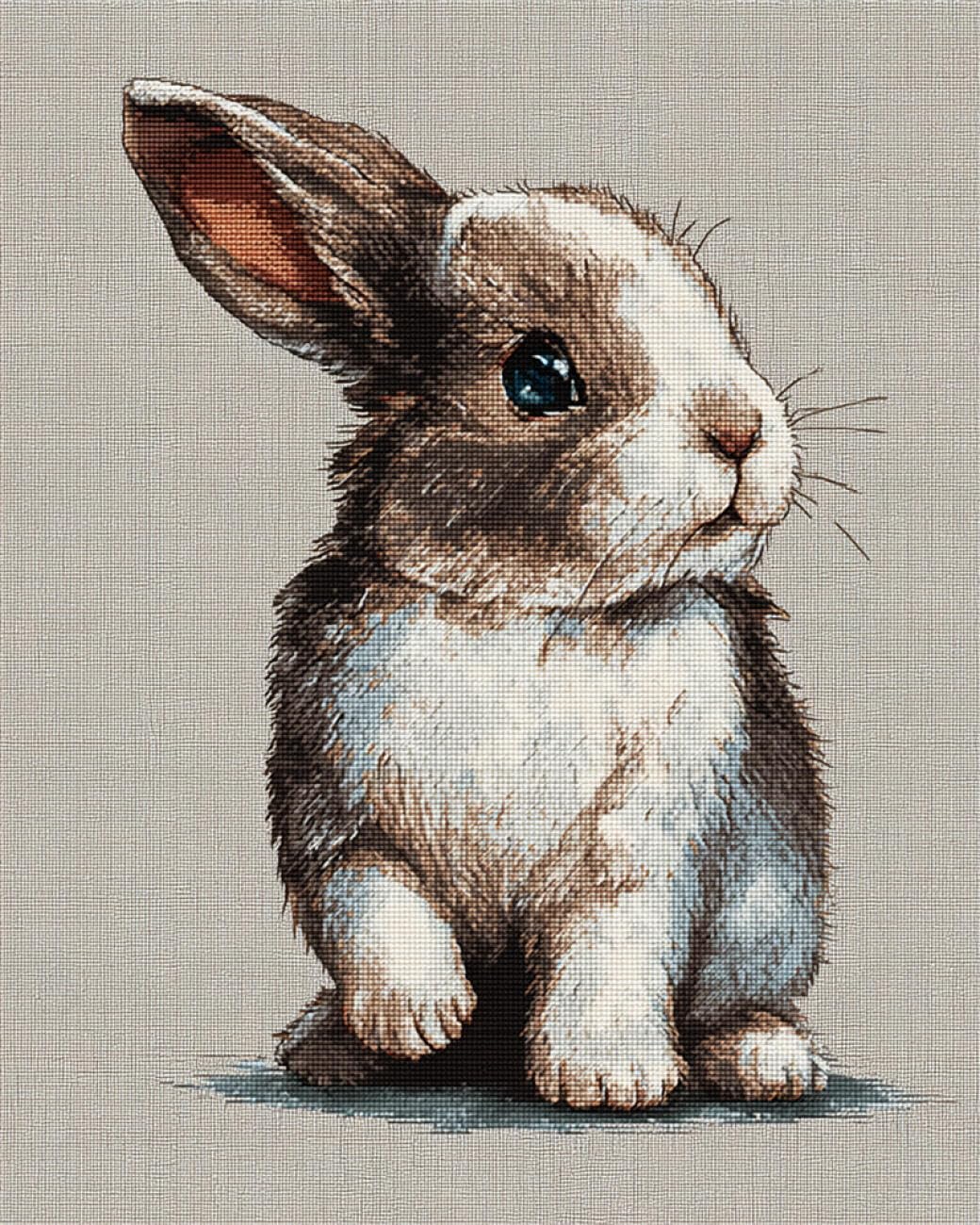 AxiangziK Animal DIY Latch Hook Cushion Kits Cartoon Rabbit Latch Hook Rug Kits for Beginners DIY Needlework Crocheting Tapestry Kit Home Decor 31x45in