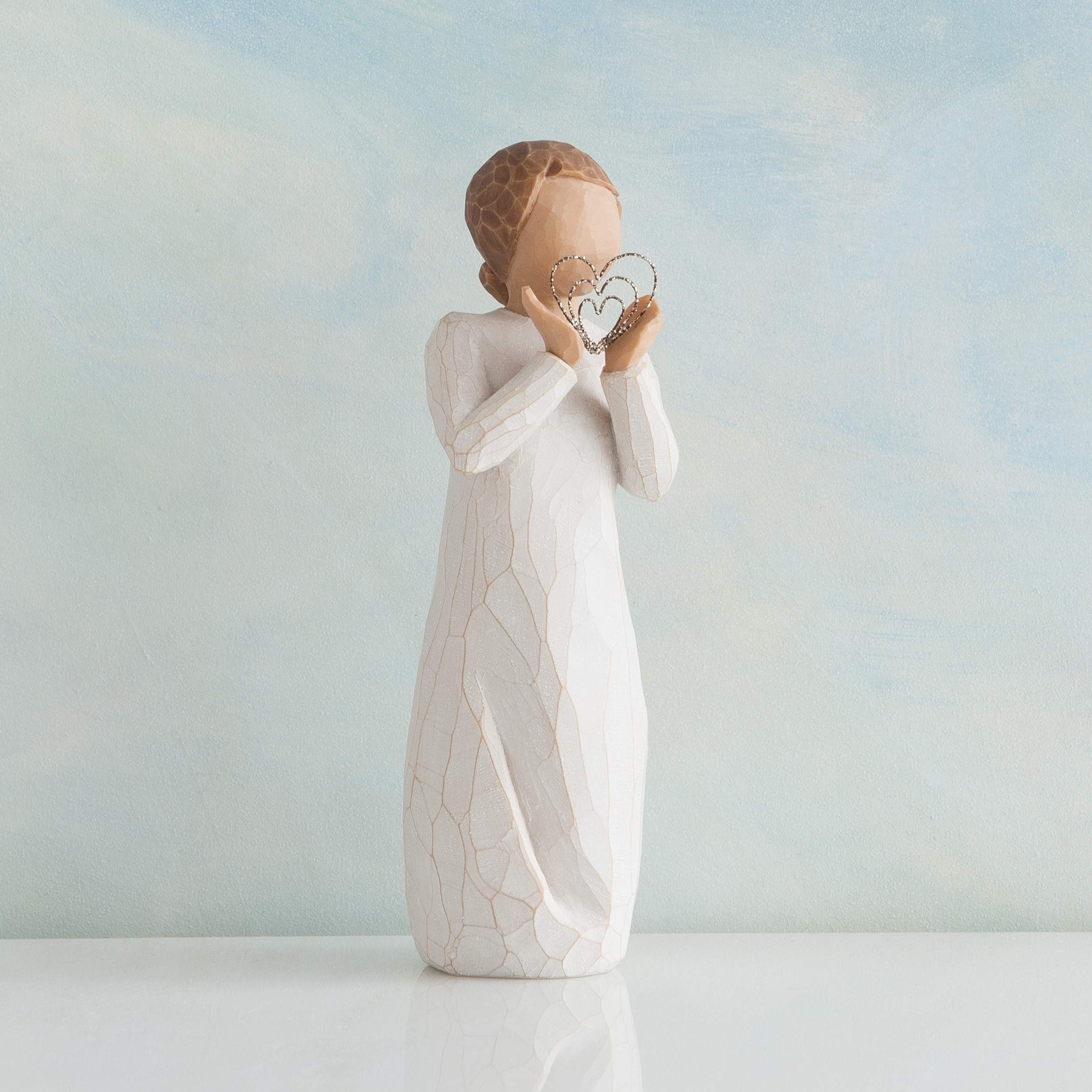Enesco Willow Tree Figurka Miłości Dekoracja, Kamień, Beżowy/Biały, 17.50 cm