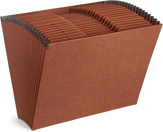 Blue Summit Heavy Duty A-Z Accordion File Organizer Letter Size, A to Z Accordion File Organizer, Alphabetical, Expanding 21 Pockets for Documents