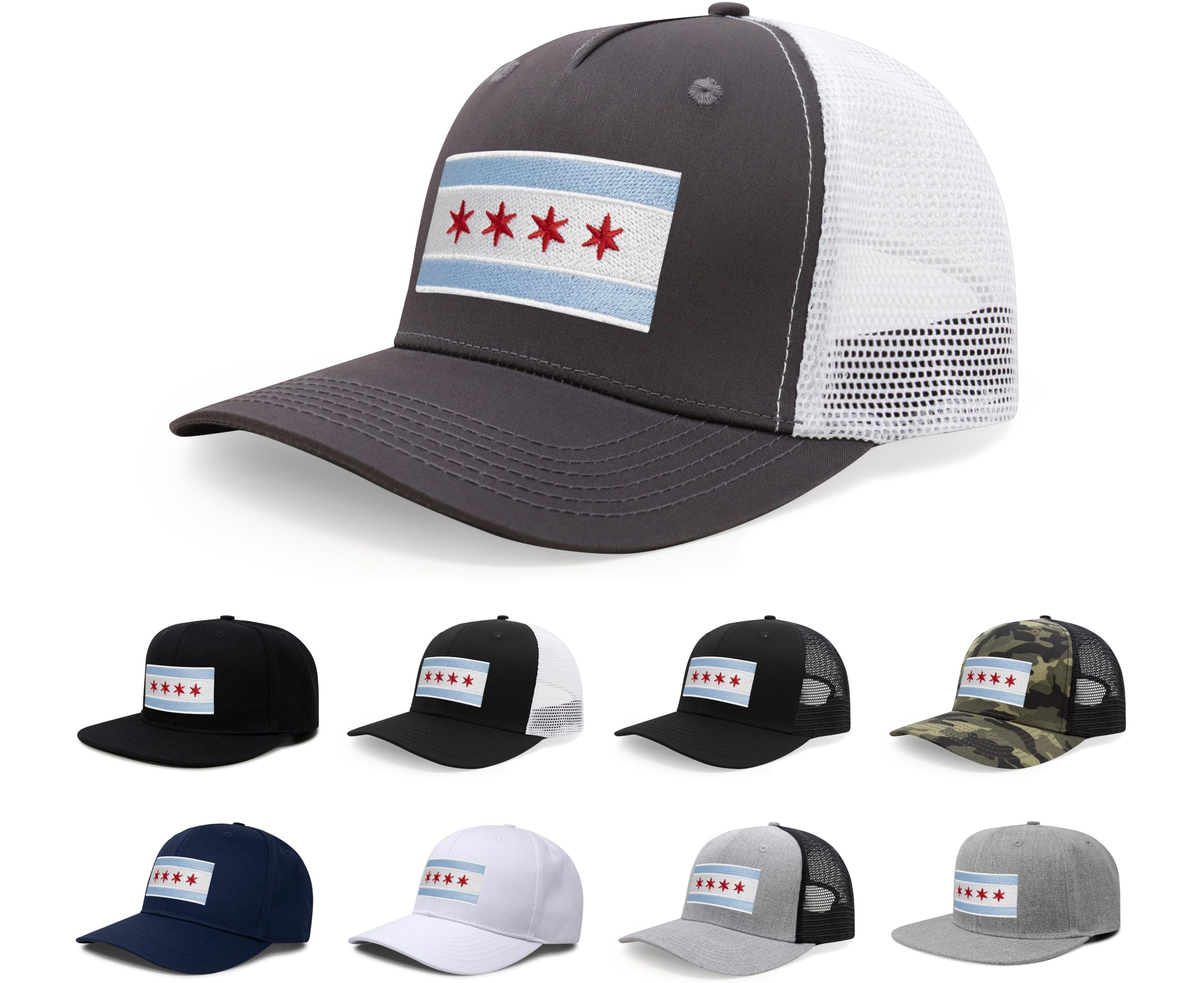 International Tie City Hat for Men and Women, Adjustable Snapback Trucker Baseball Cap with Embroidered Patch