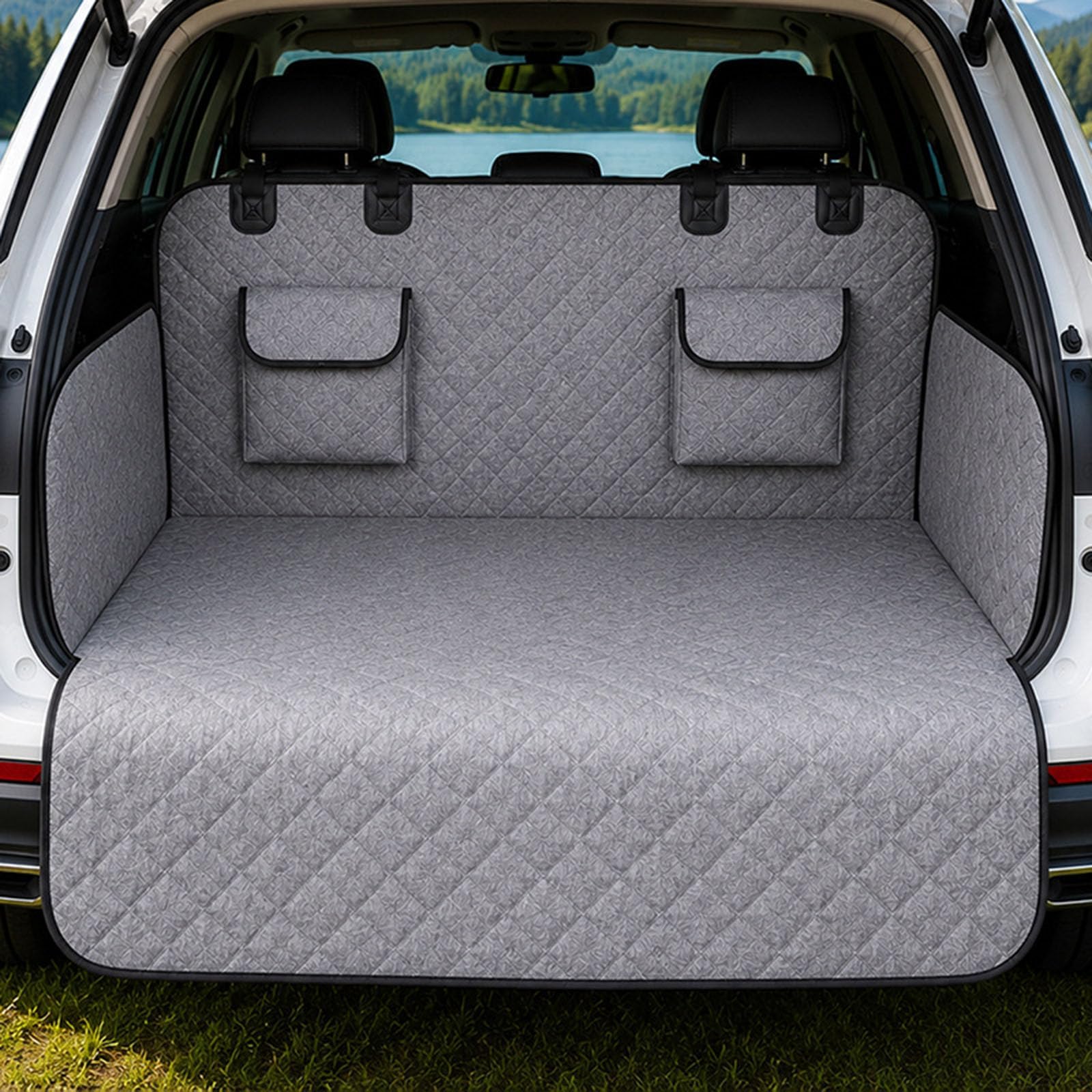 Telo Bagagliaio Auto Cani, per Suzuki S Cross Scross 2014-2025 2026 Custodia per Baule Auto Cani Antistrappo e Impermeabile con Protezione Laterale