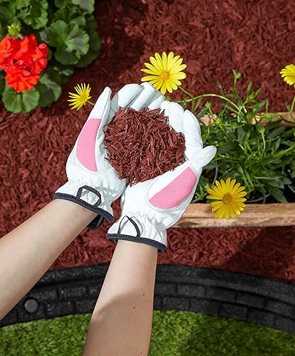 Miniatura 3 de Rubberific Mantillo de goma triturada prémium para jardines, césped y paisajismo, color de larga duración, parece mantillo de madera natural (0.8