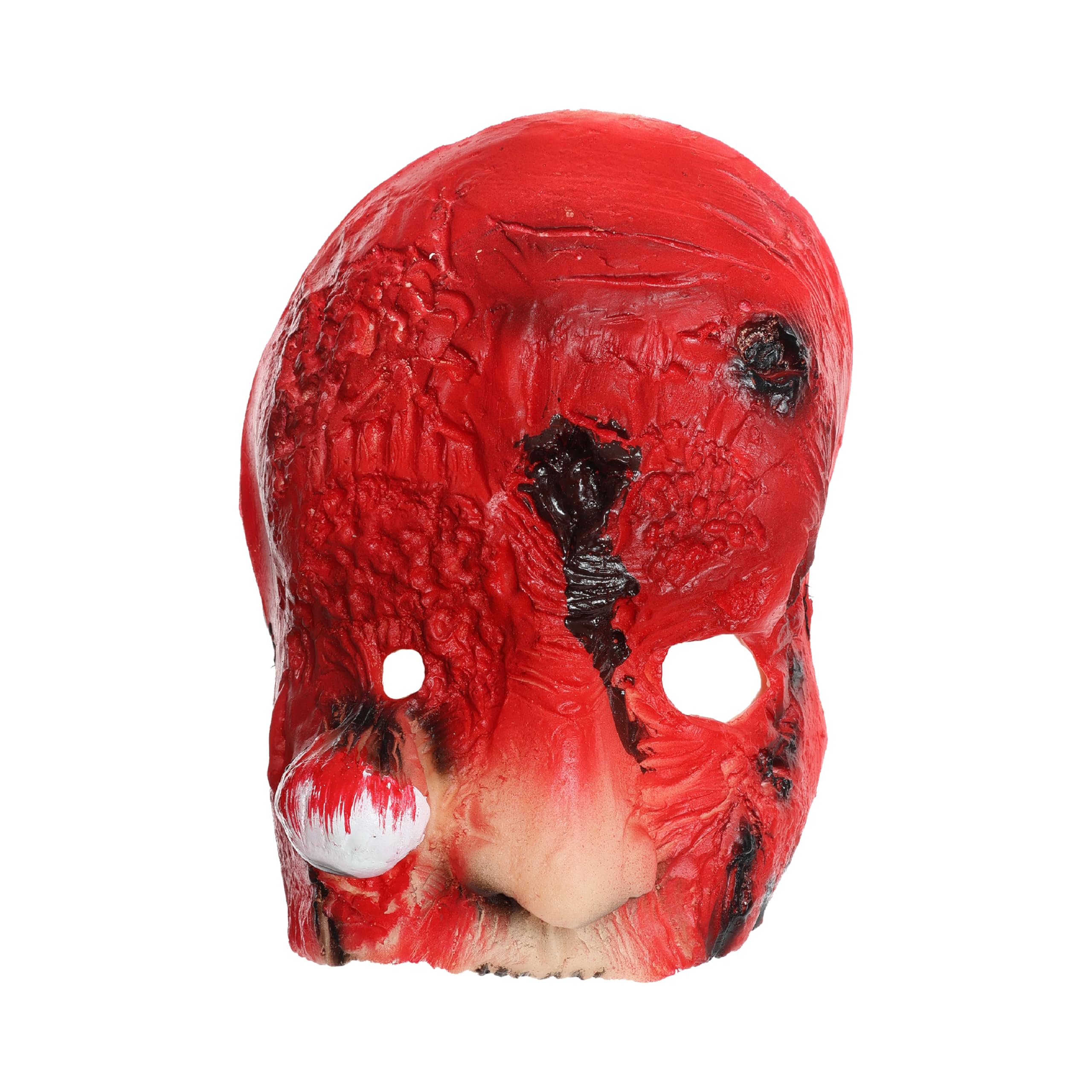 Halloween Bullet Wound Face Mask - Covered in Blood and Wounds, Eye Hanging Out and Eye Holes - Perfect for Halloween Fancy Dress - Pack Of 4