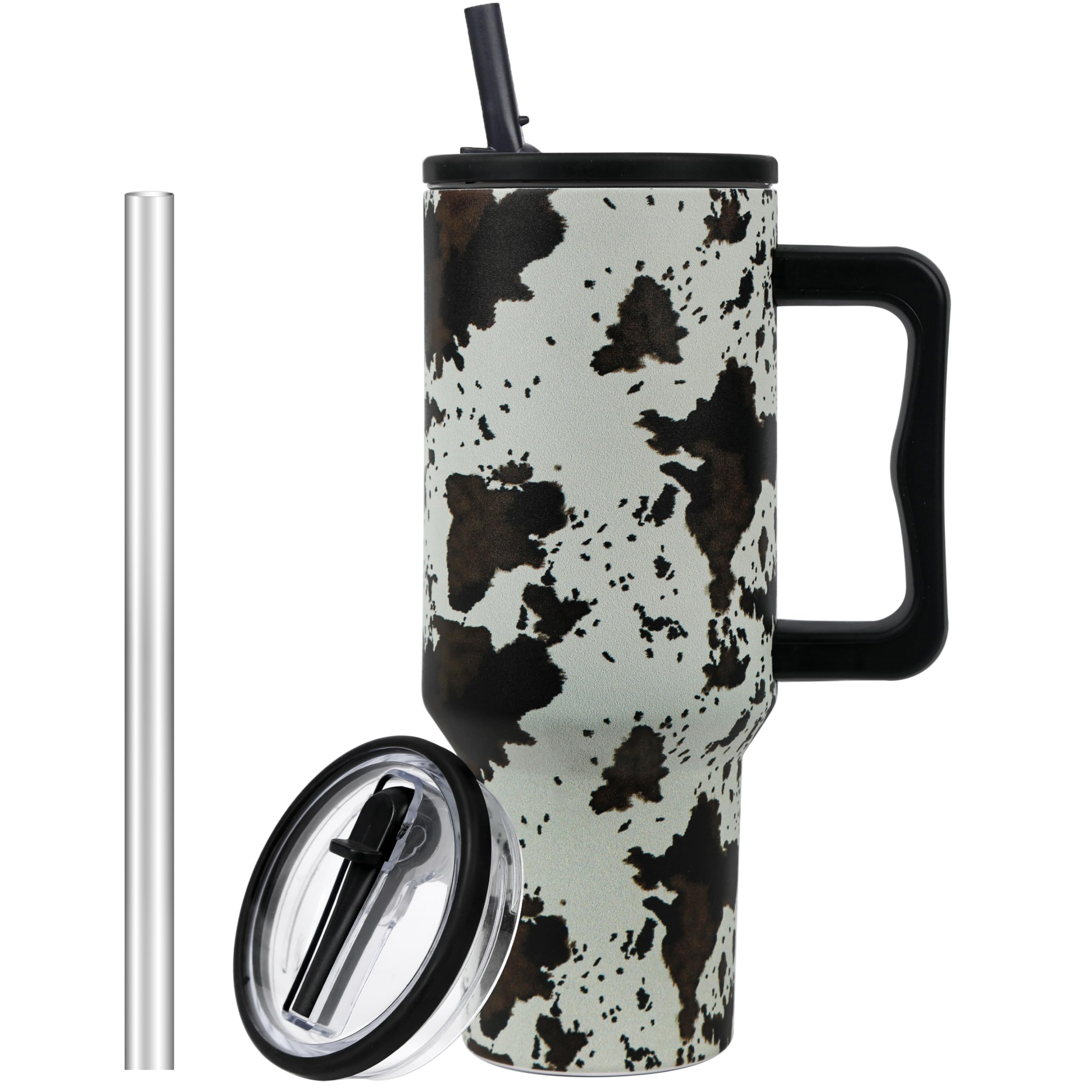Amazon.com | wonshia 40oz Cow print Tumbler With handle, Stainless