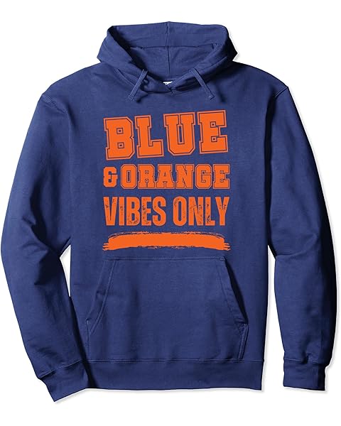 Blue and Orange Game Day Pullover Hoodie