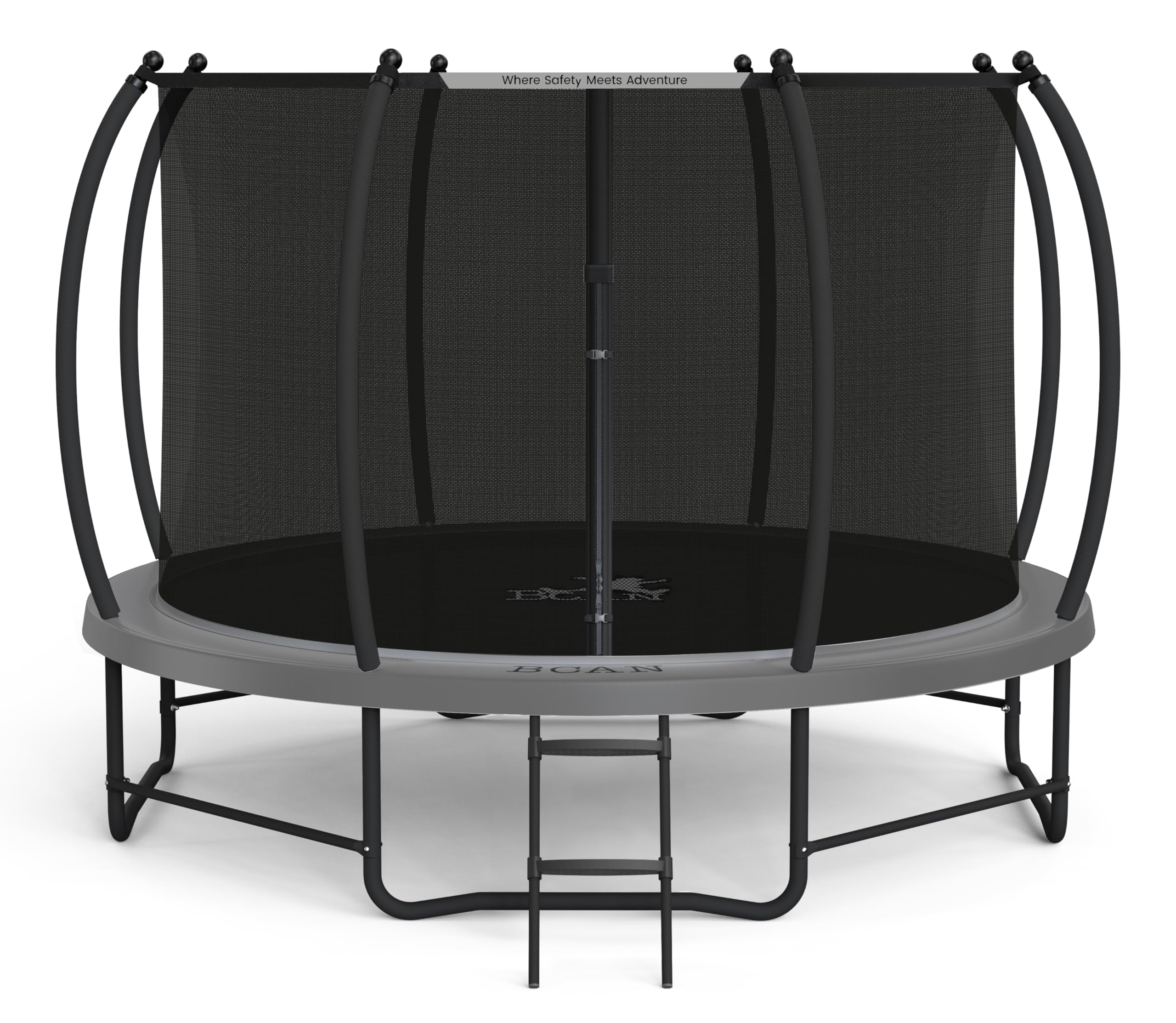 BCAN Trampoline 8FT 10FT 12FT 14FT 15FT 16FT Recreational Trampoline with Enclosure for Kids Adults, ASTM Approved, Outdoor Trampoline with Ladder for Kids
