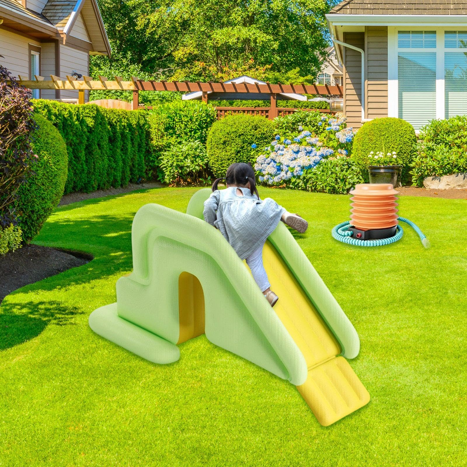 Toboggan Aquatique Gonflable pour Aire de Jeux pour Enfants, Piscine, Jardin, Sports