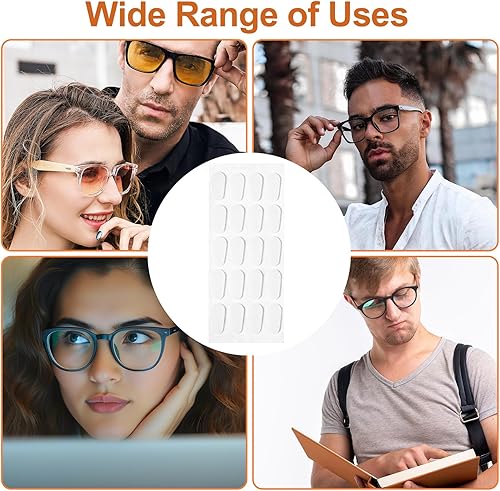 Miniatura 7 de Giantree 30 pares de almohadillas para la nariz para lentes, almohadillas de nariz para anteojos de 0.039 pulgadas ultrafinas, almohadillas