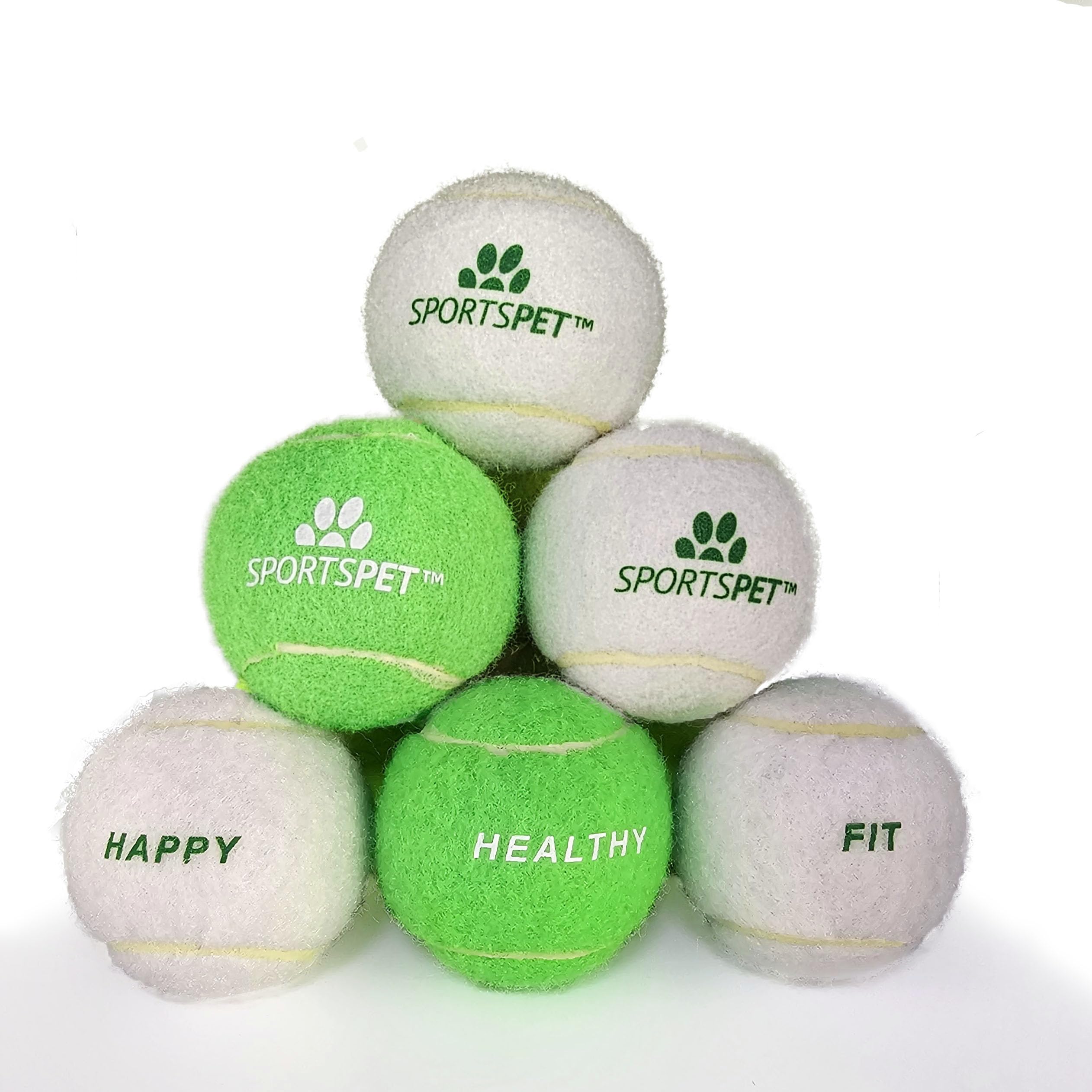SPORTSPET Heritage Series Tennis Balls for Dogs, 12 Pack, Extra Bouncy, Durable - Image 2
