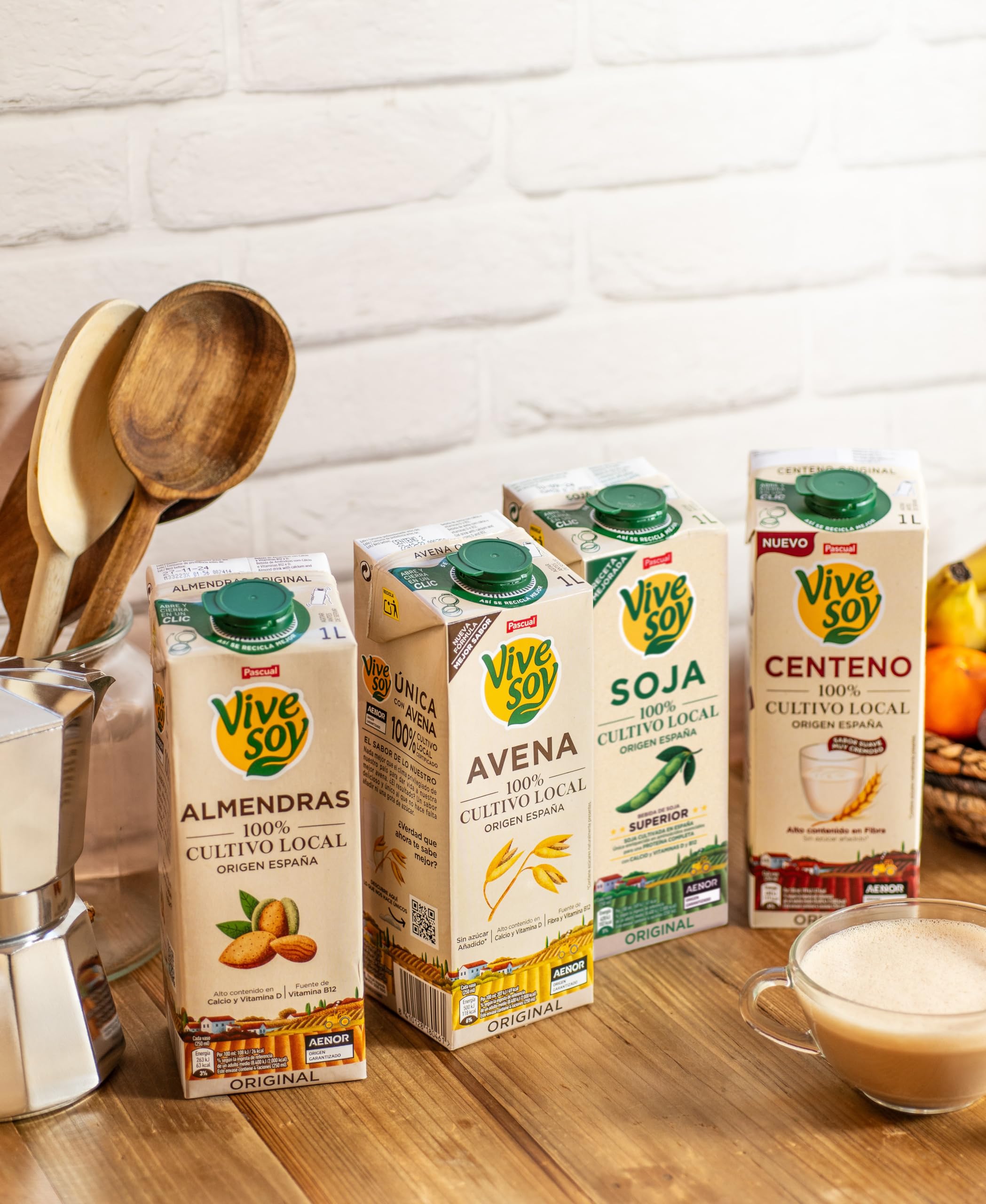Vivesoy Bebida 100% Vegetal Centeno 100% Origen Español Pack 6 x 1L