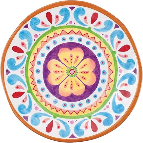 Miniatura 4 de UP ware Cinco de Mayo - Juego de vajilla de melamina de 12 piezas, juego de platos para exteriores, juegos de platos y cuencos, decoraciones del