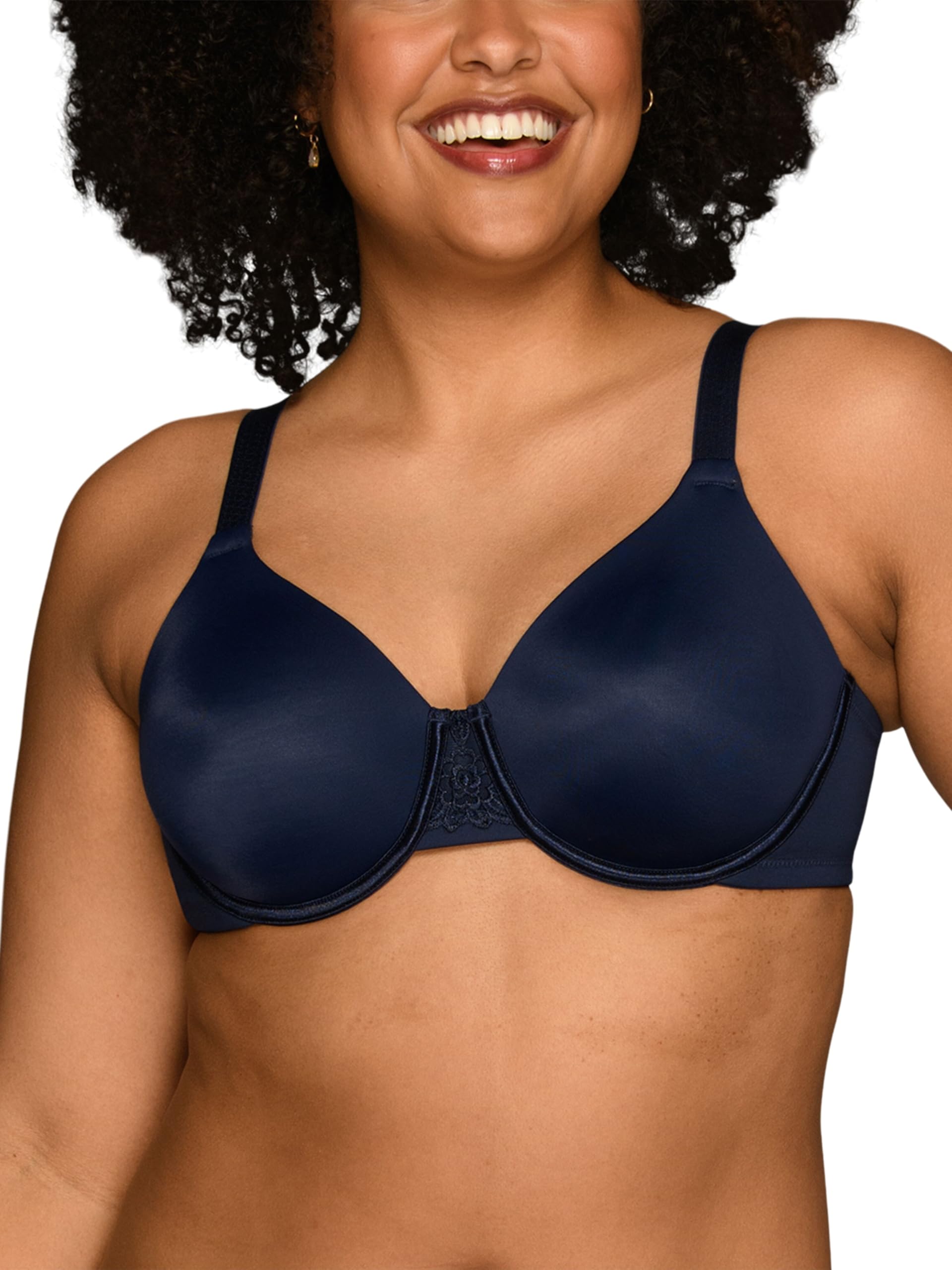 Women's Beauty Back Smoothing Minimizer Bra, Minimizes Bust Line up to 1.5", Non Padded Cups up to H