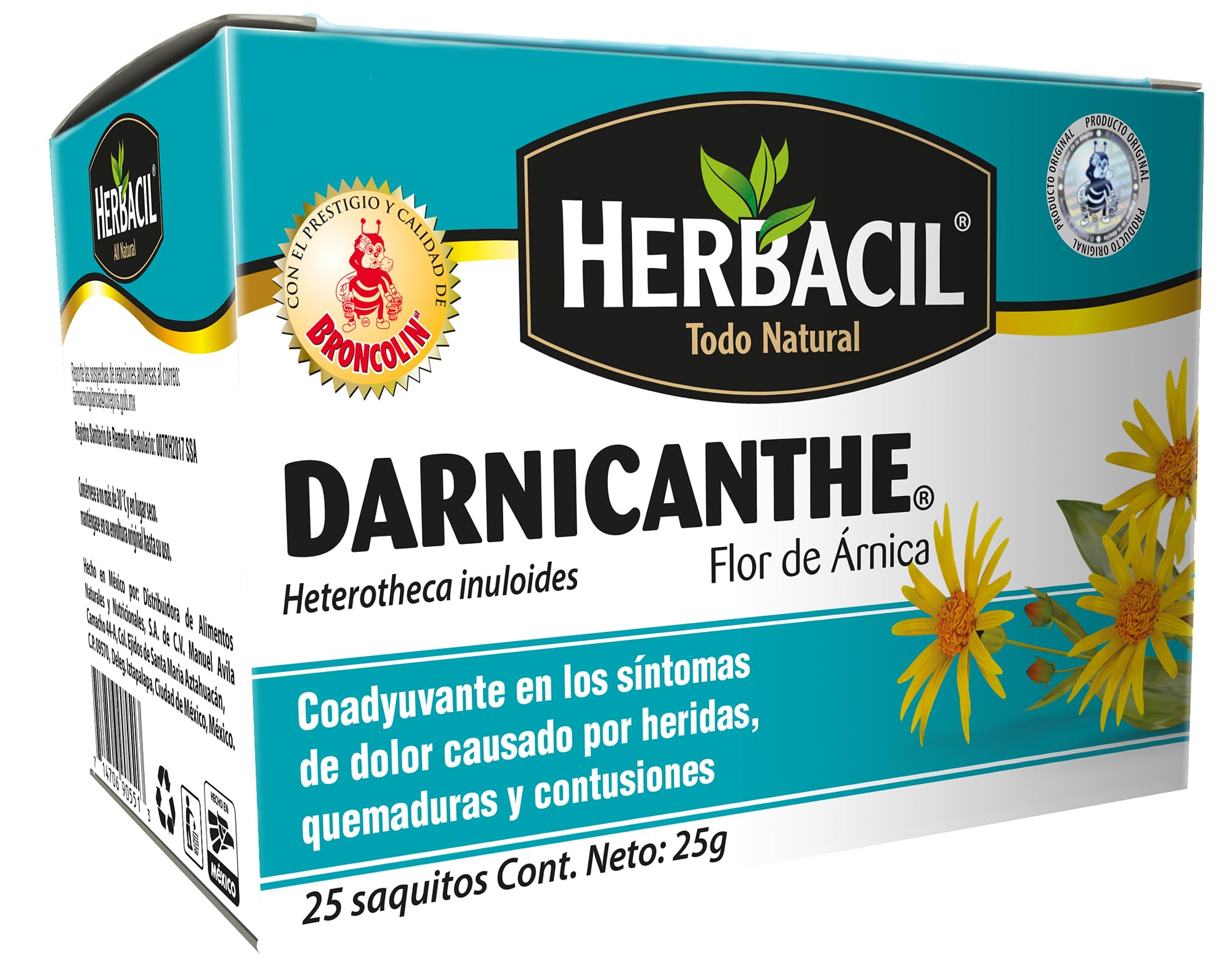 Midway Importing Herbacil Arnica Tea Bags, 0.88 Ounce