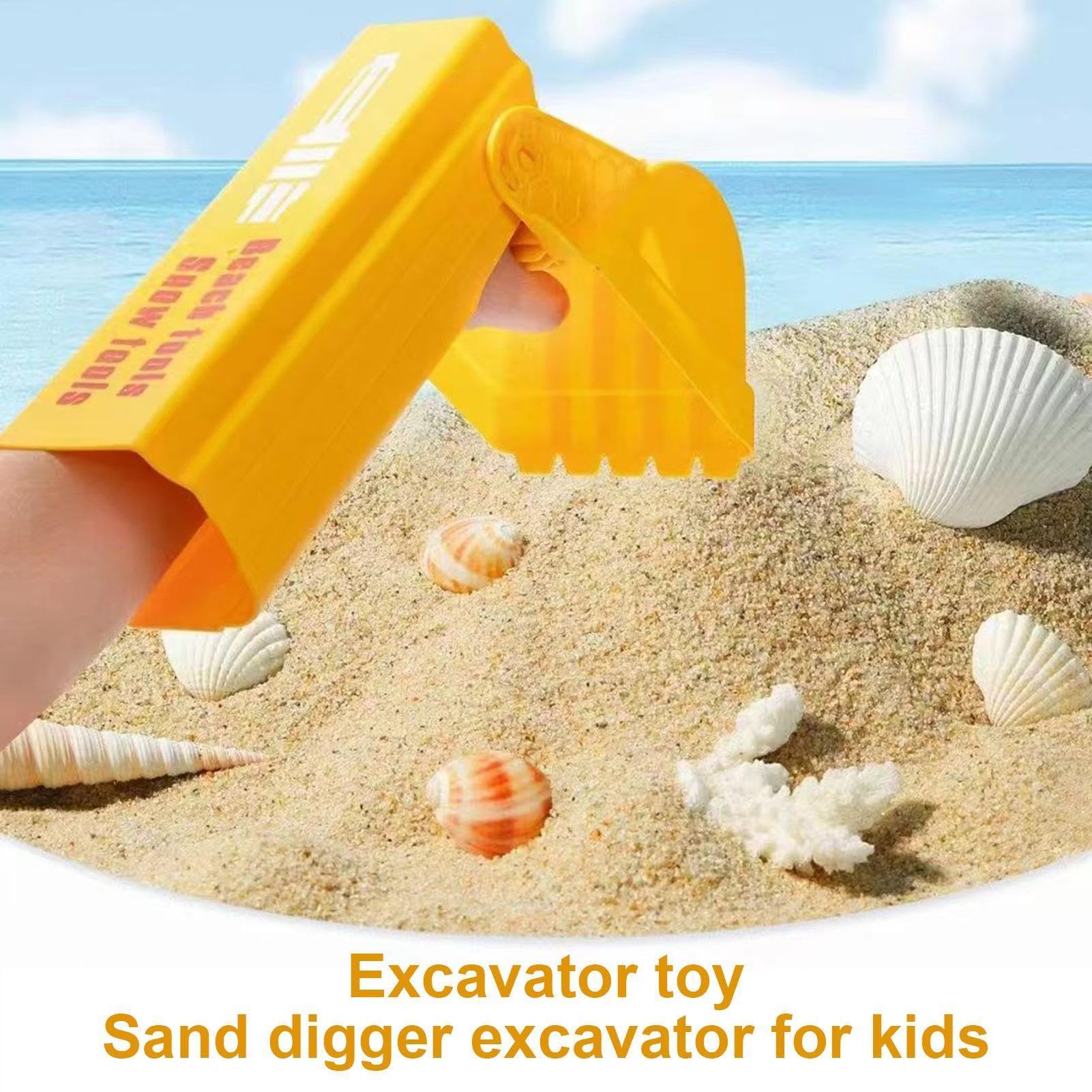 Genérico Giocattolo per escavatore da spiaggia, braccio di scavo manuale da 35 cm, per bambini, per spiaggia all'aperto, giocattolo con pala resistente, veicolo da costruzione S