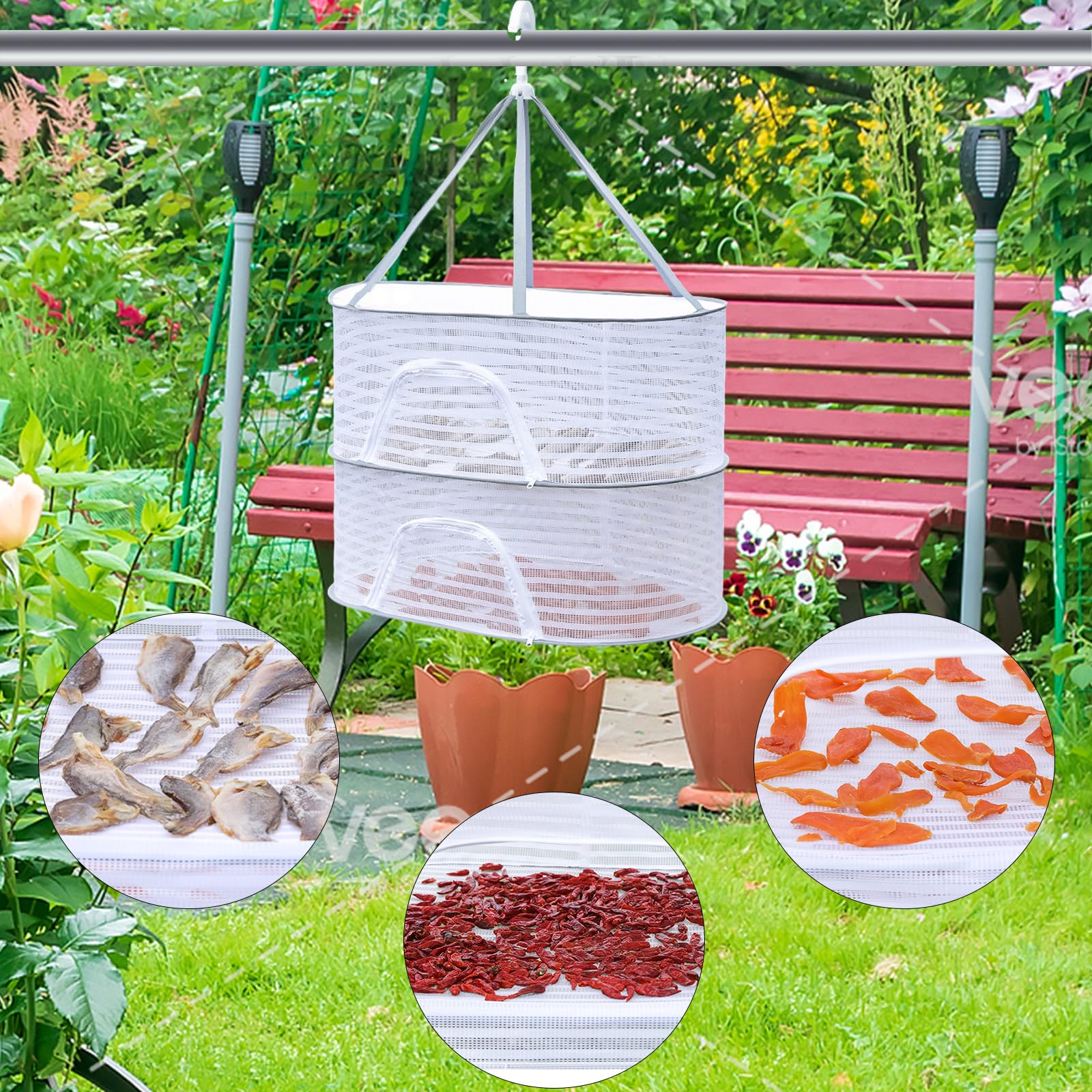 Filet De Séchage Suspendu, 6 Couches, Filet De Séchage Pliable 60 Cm Noir 99200123