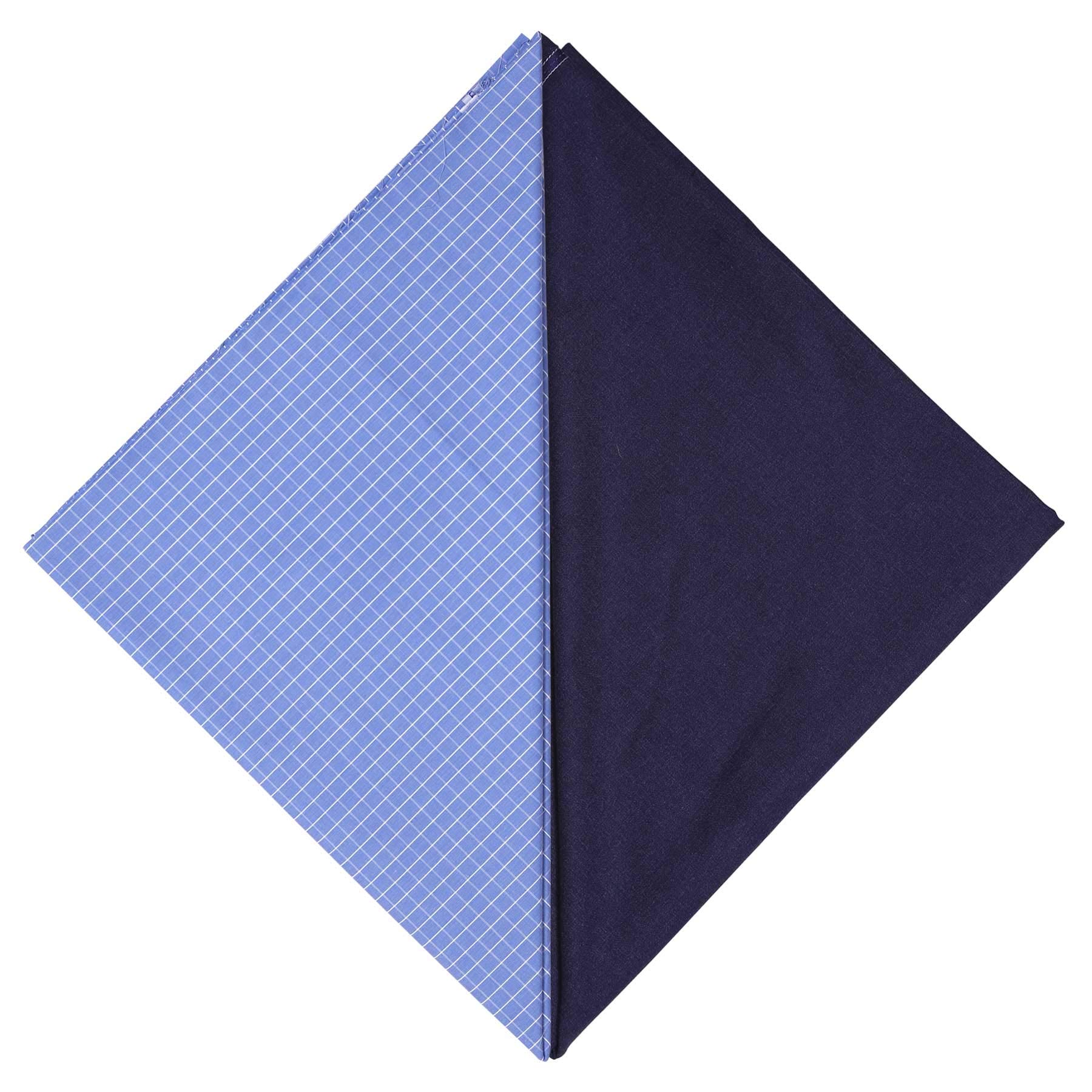 Men's Regular Fit Shirt and Pant Combo Unstitched Fabric Set (Blue Shirt- 2.5 mts, Black Pant- 1.3 mts)-image-23